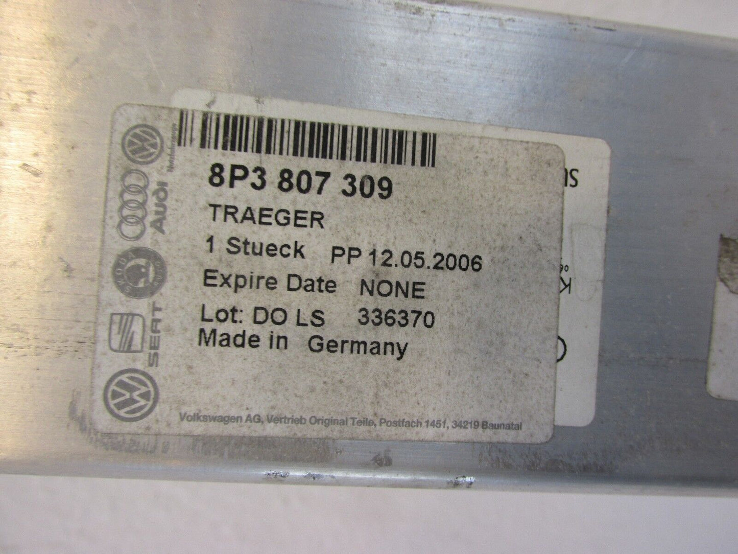 Audi A3 Aluträger - Träger - Querträger - Verstärkung Hinten original 8P3807309