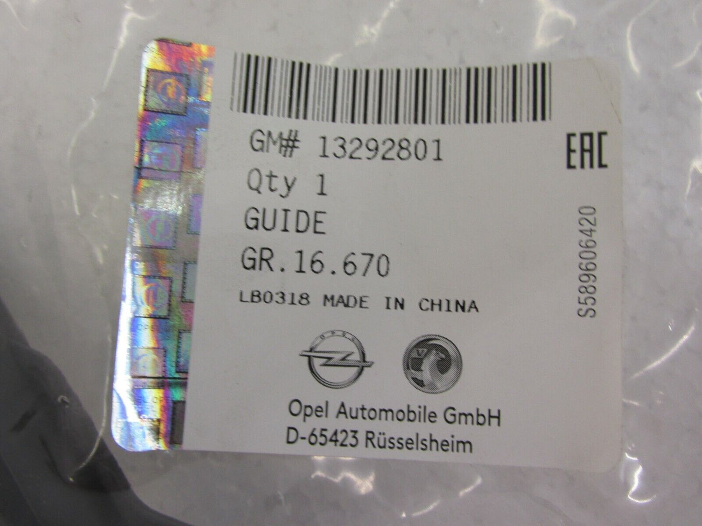 original Opel FUEHRUNG Ersatzteile 13292801