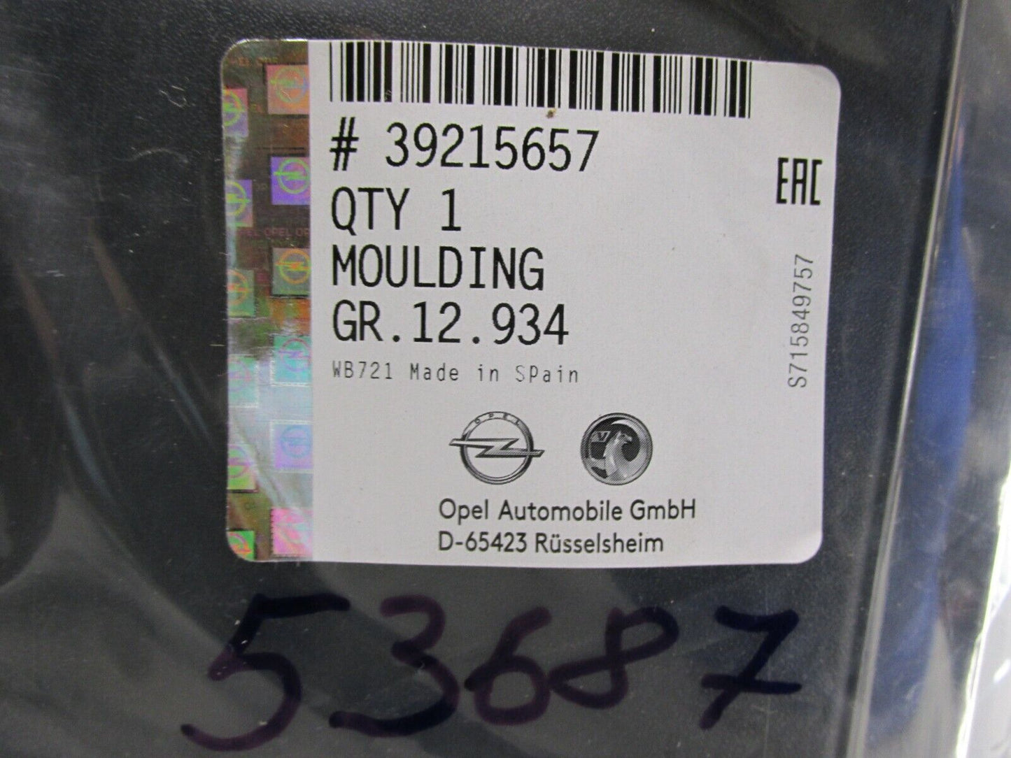Original Opel Zier-/Schutzleiste, Seitenwand 39215657