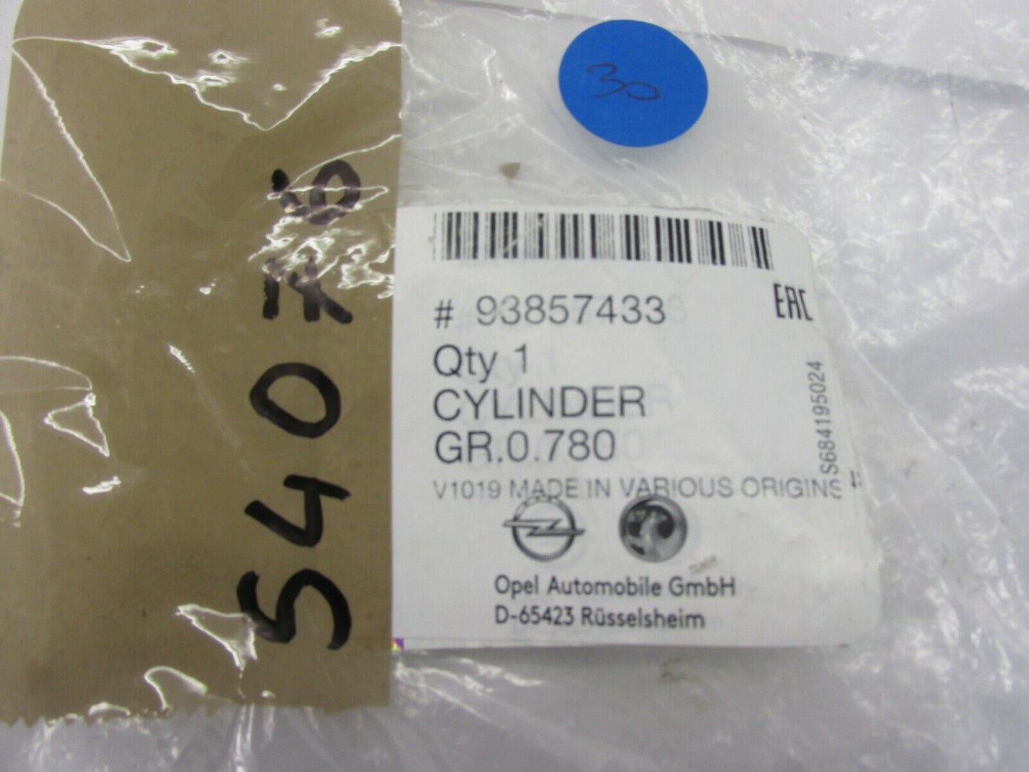 Neu original KUPPLUNGSGEBER ZYLINDER Opel VIVARO Genuine Vauxhall 93857433