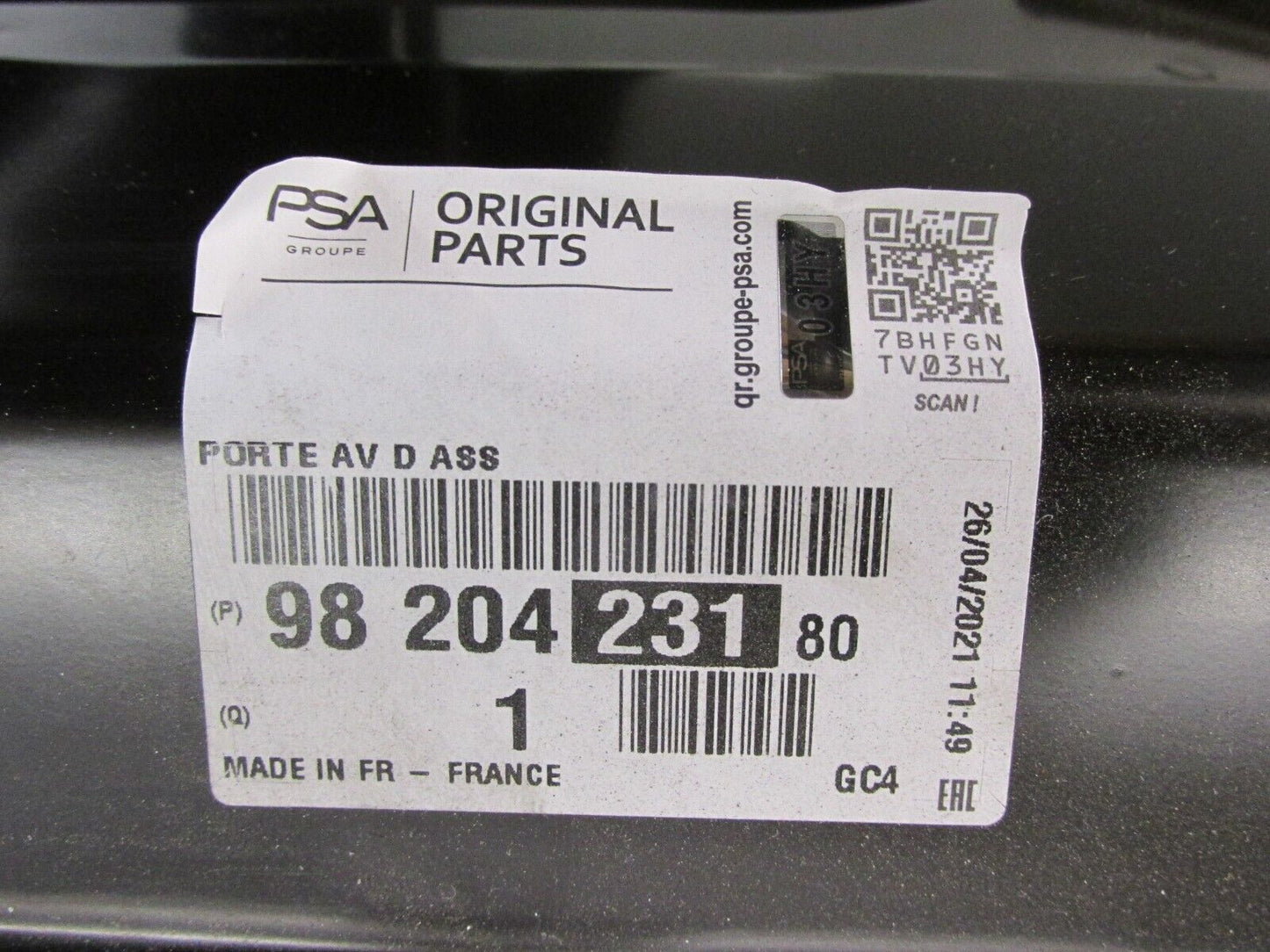 original PSA Opel Tür vorne rechts Beifahrerseite 9220423180