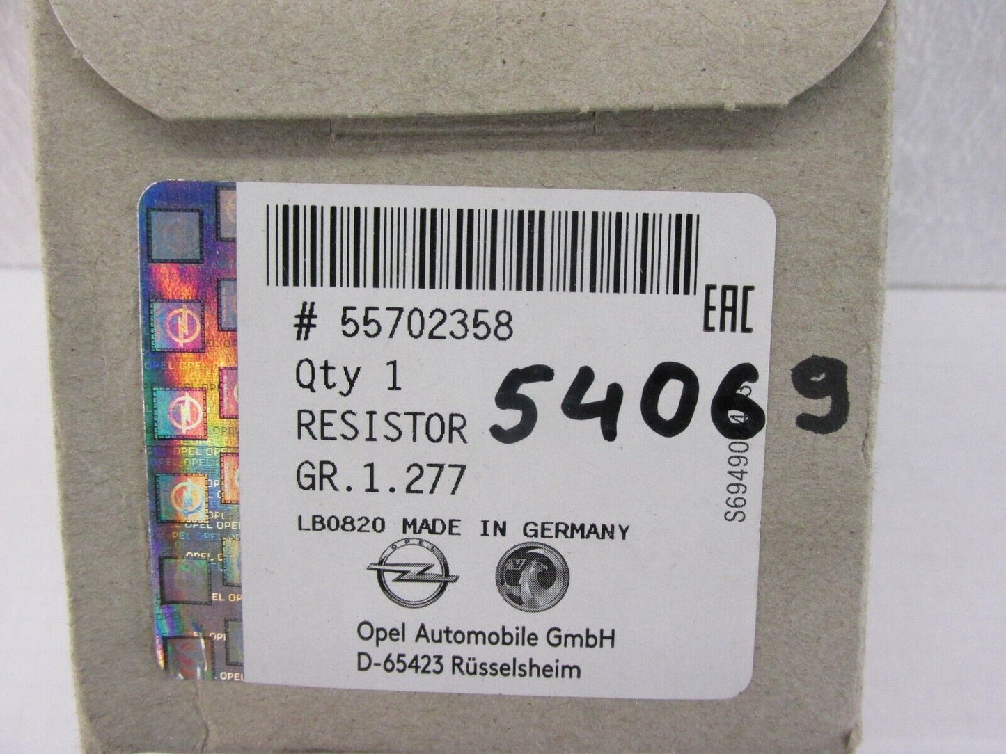 Neu original WIDERSTAND ELEKTROMOTOR KÜHLERLÜFTER Opel 55702358