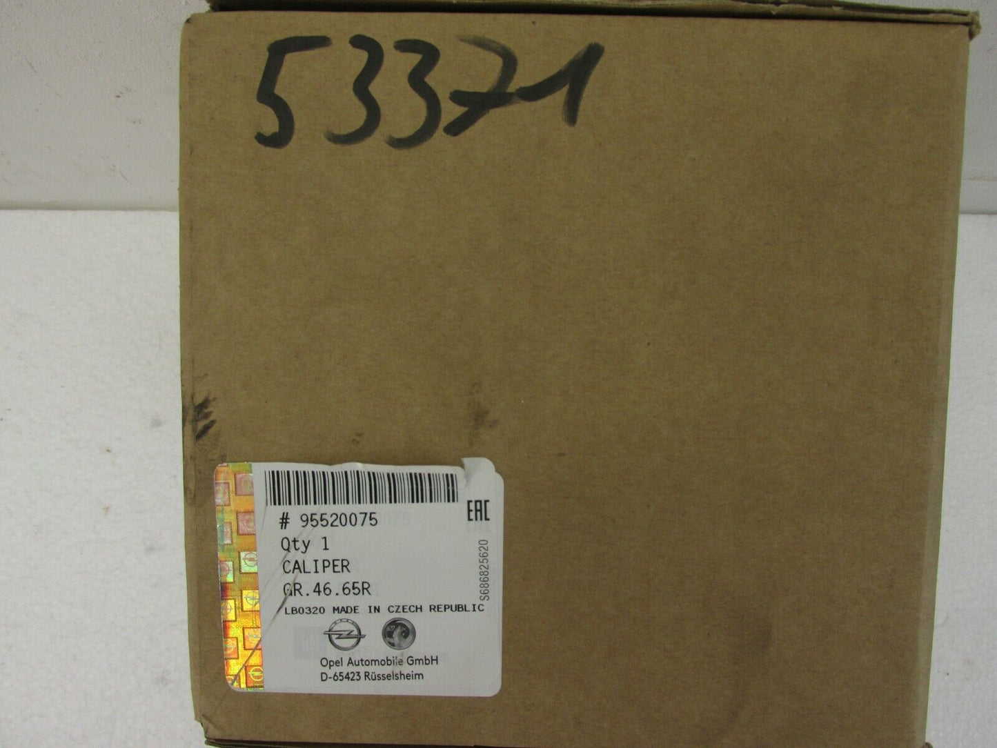 original Opel Astra J GEHAEUSE- BREMSSATTEL Hinten Rechts 95520075