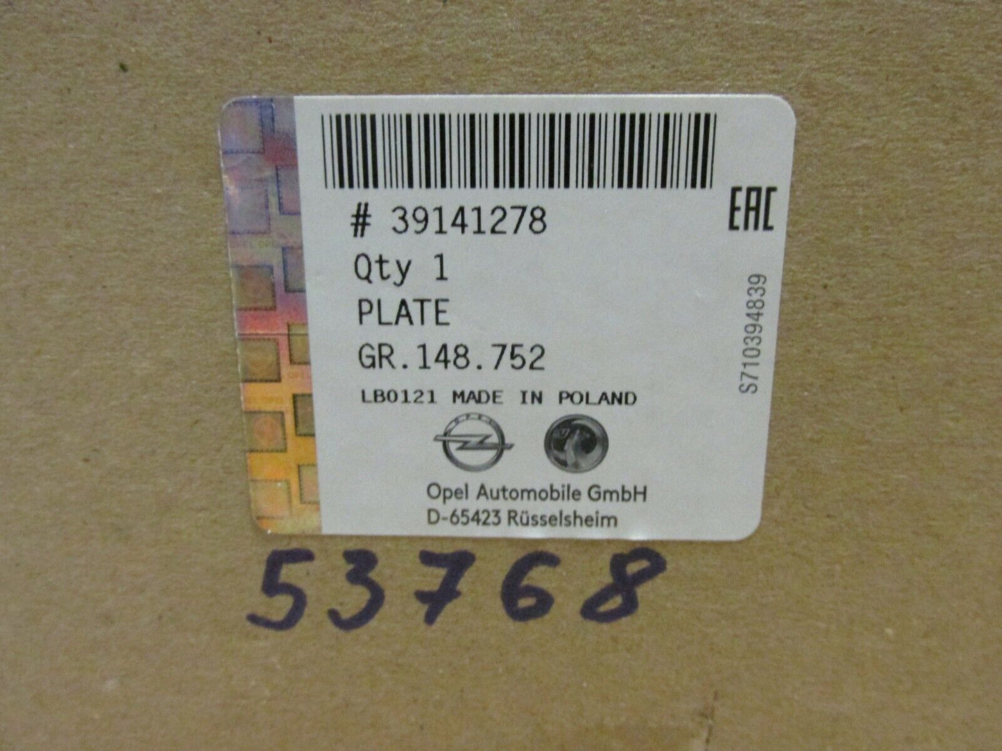 Neu original Opel Astra K Passenger Side Genuine Vauxhall 39141278