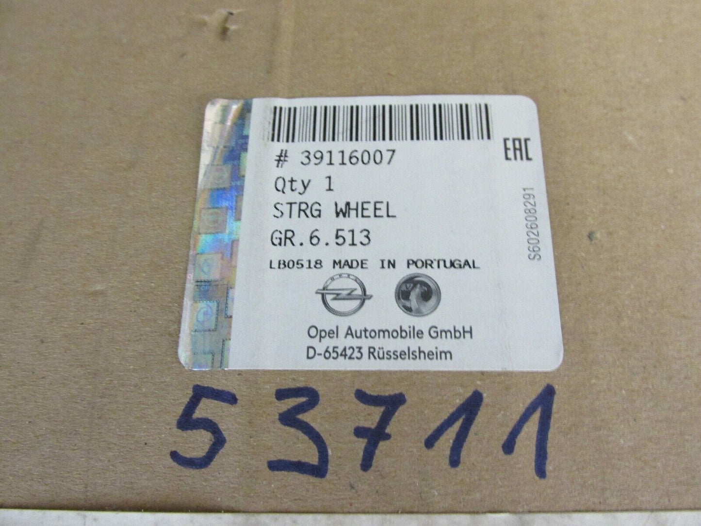 Neu original LENKRAD Opel Corsa E 39116007
