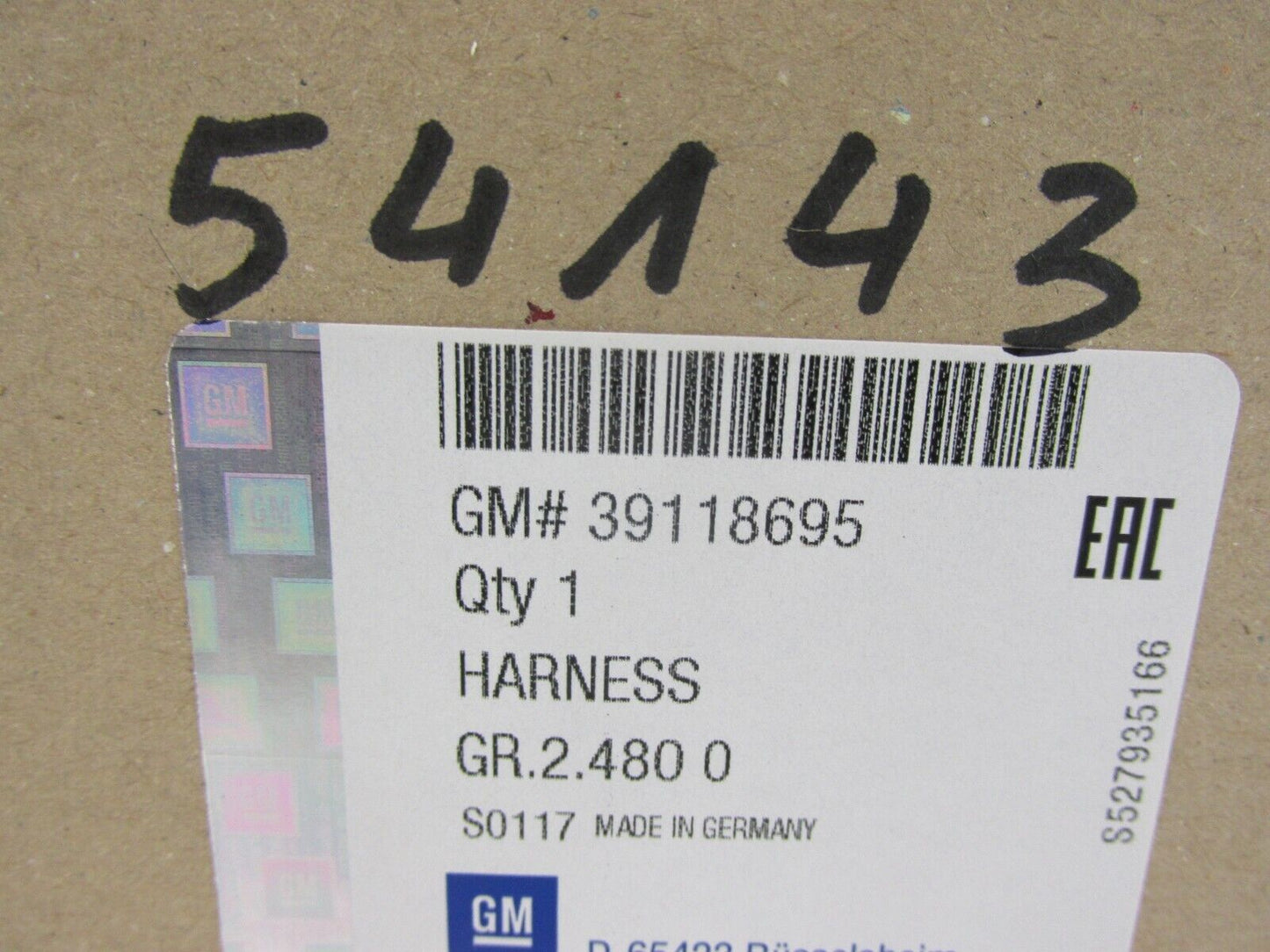 neu original Opel Kabelsatz 39118695