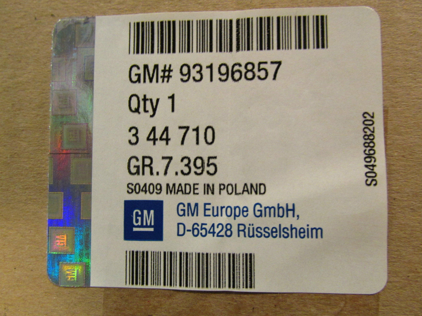 Opel Federbein Stoßdämpfer Gm 93196857 original