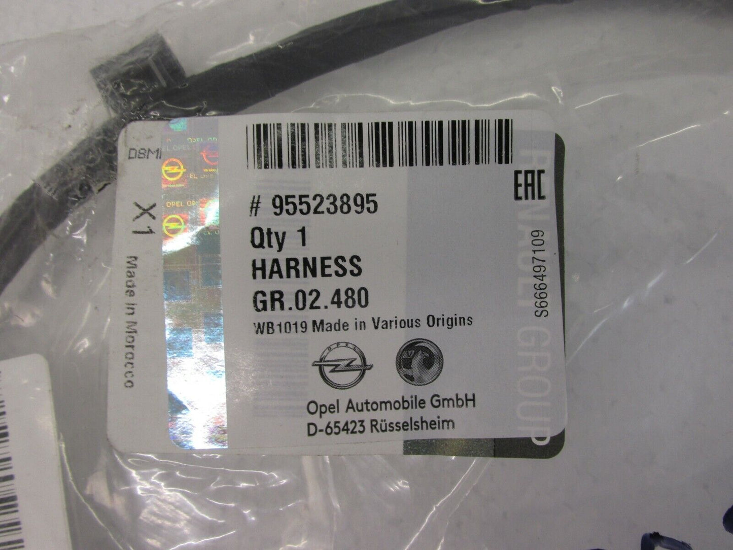 original Opel Kabelsatz Ersatzteile 95523895