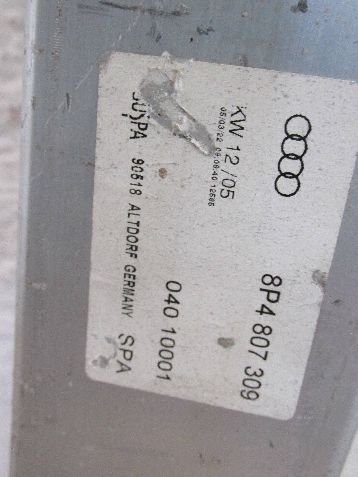 Audi A3 8P Alu träger - Träger - Querträger - Verstärkung Hinten 8P4807309