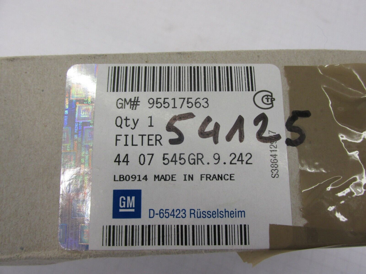 Neu original Filter Opel Renault Trafic 95517563