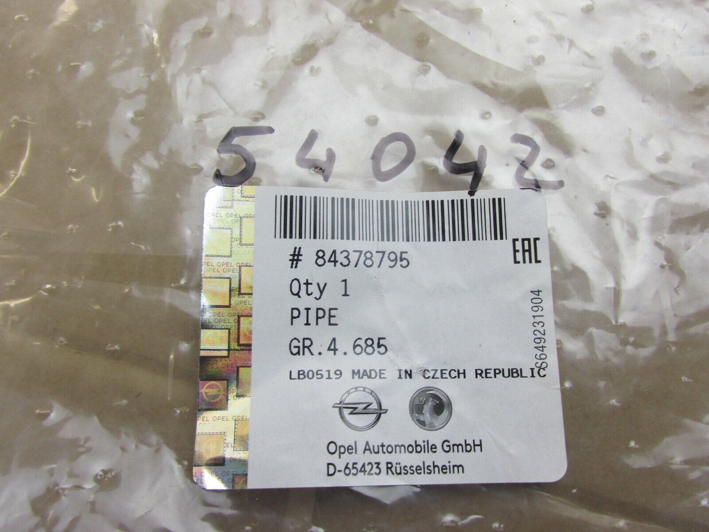Neu original Bremsleistung Opel Insignia 84378795