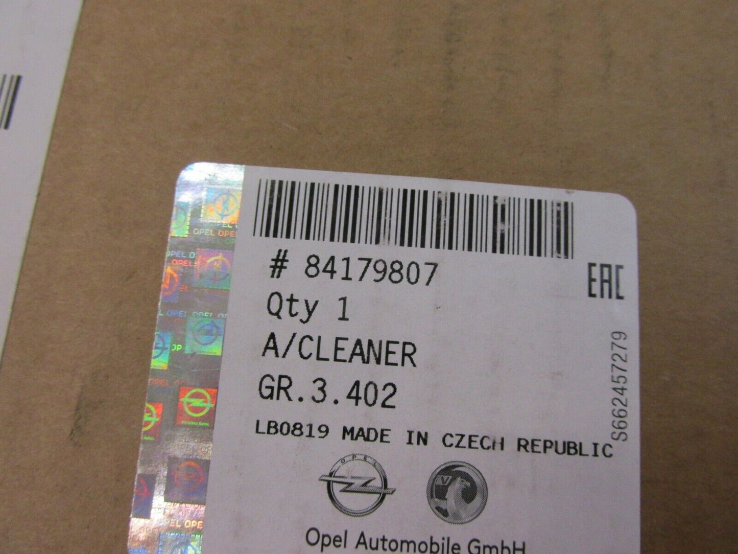 original Opel LUFTREINIGER Ersatzteile 84179807