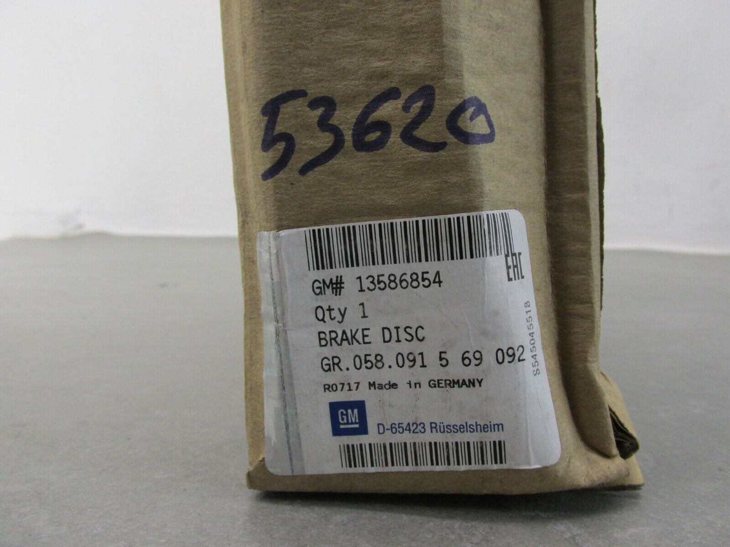 original BREMSSCHEIBE Opel 13586854