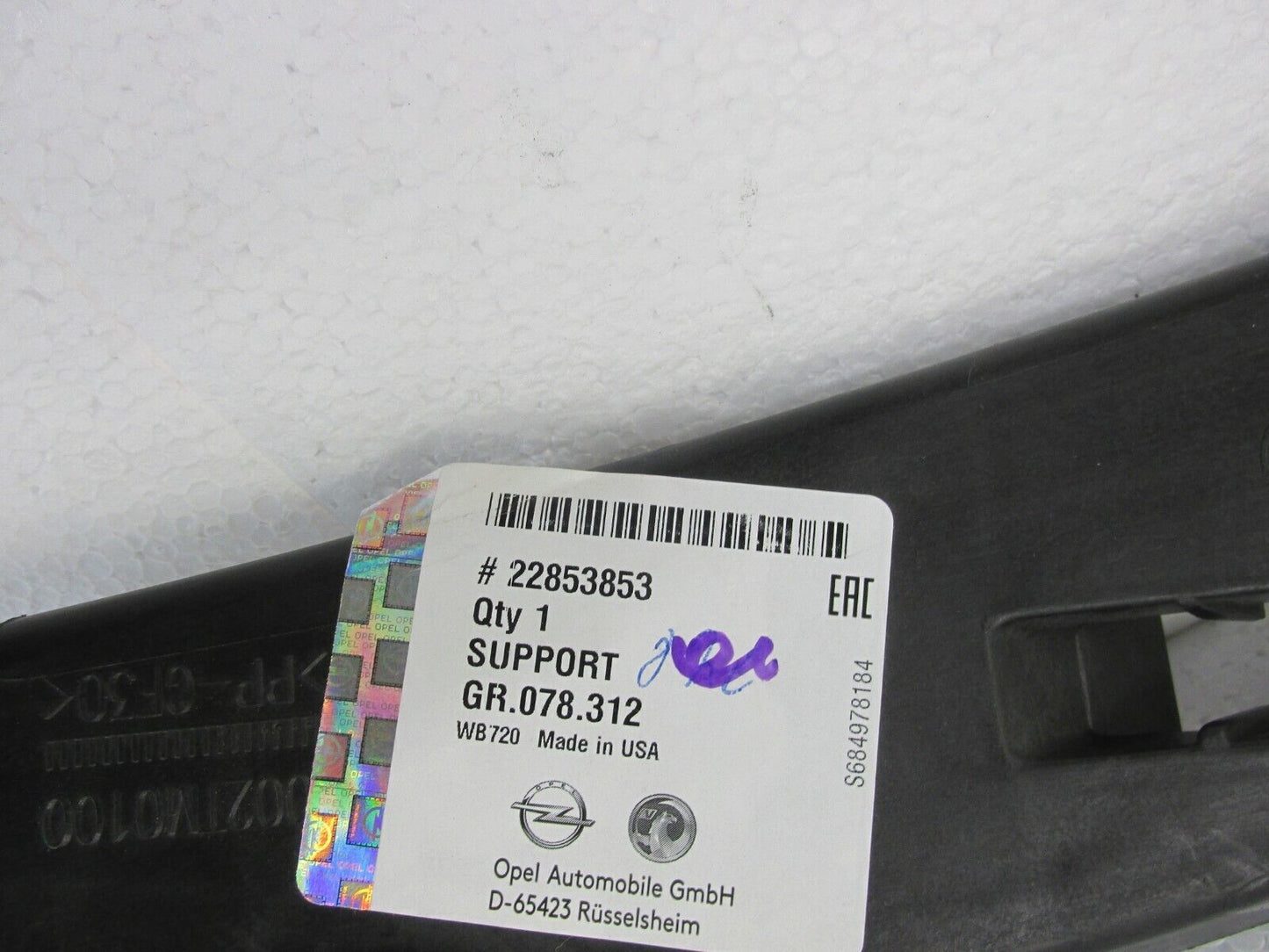 original Opel AMPERA Halter Befestigung Scheinwerfer rechts 22853853