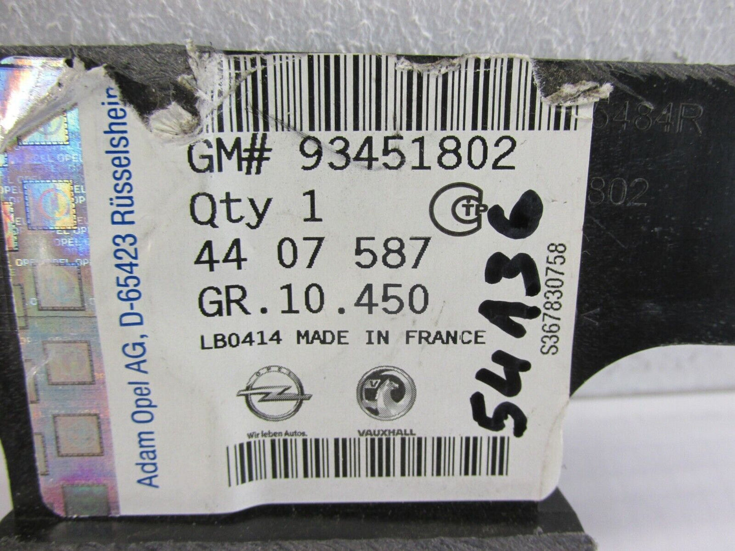 Neu original ABDECK KAPPE Opel 93451802