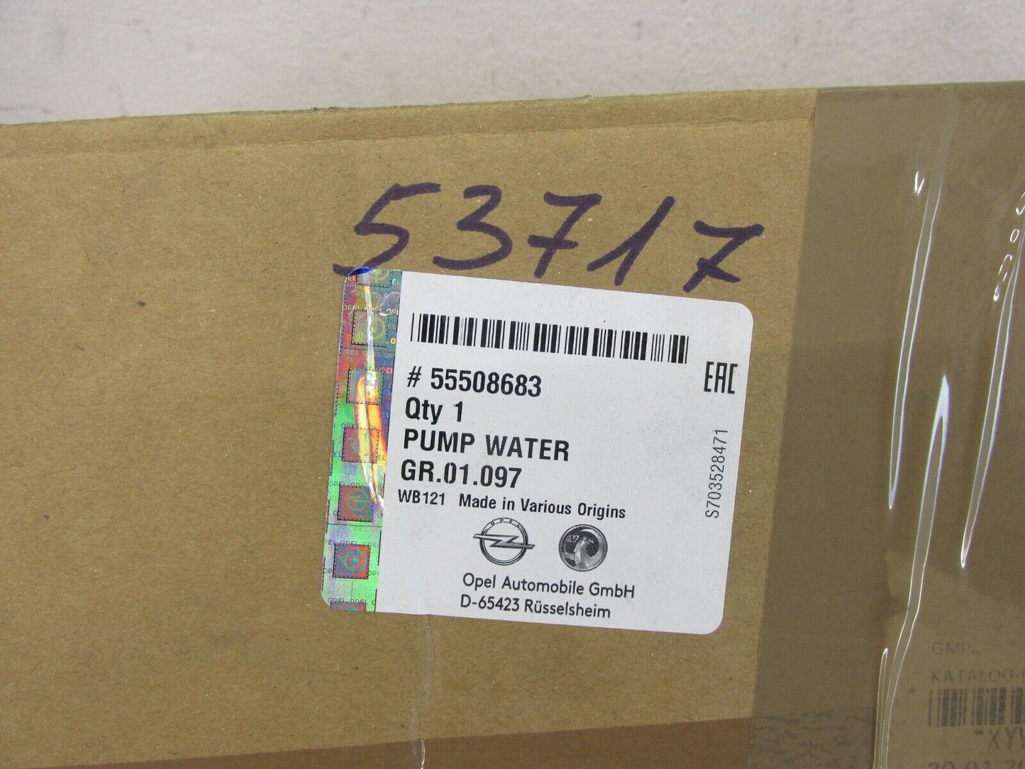 Opel INSIGNIA B neu original Wasserpumpe 55508683