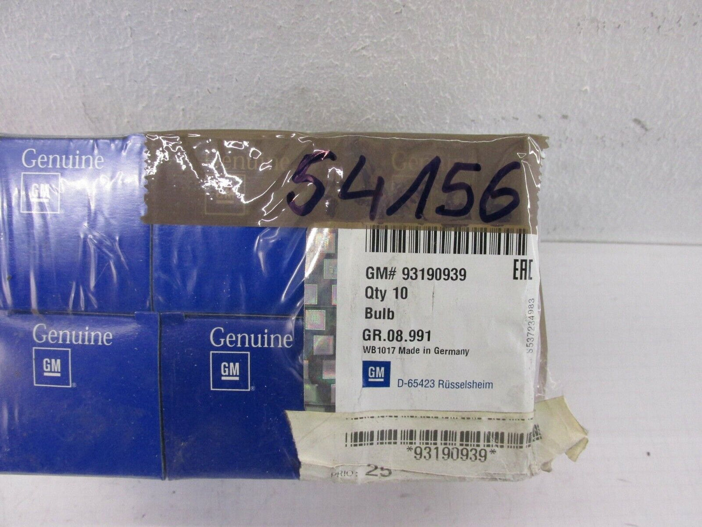 Neu original GLUEH LAMPE HALOGENLAMPE 12V55W Opel Astra G Mokka GL5076 /93190939