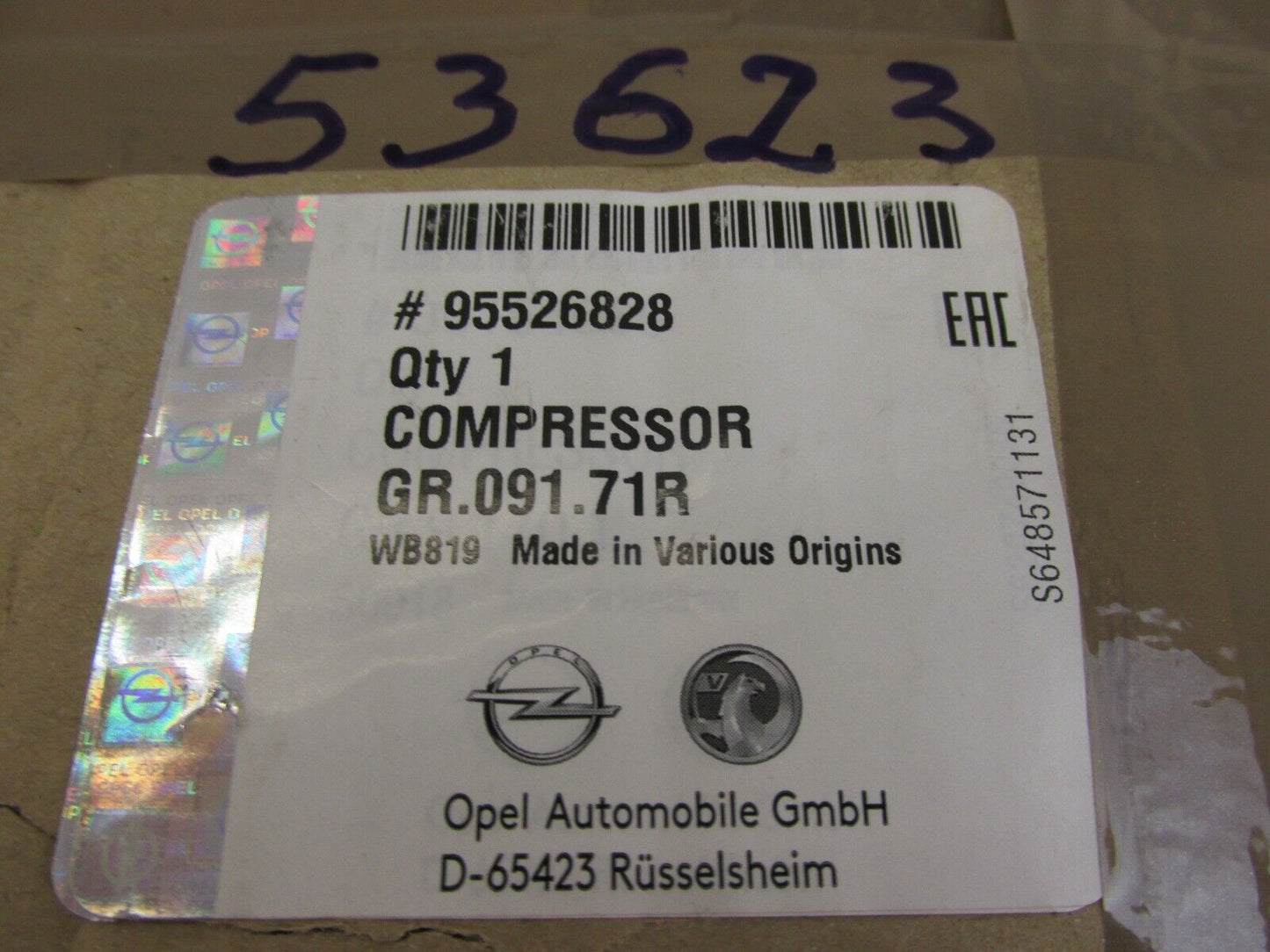 original KOMPRESSOR SATZ Opel