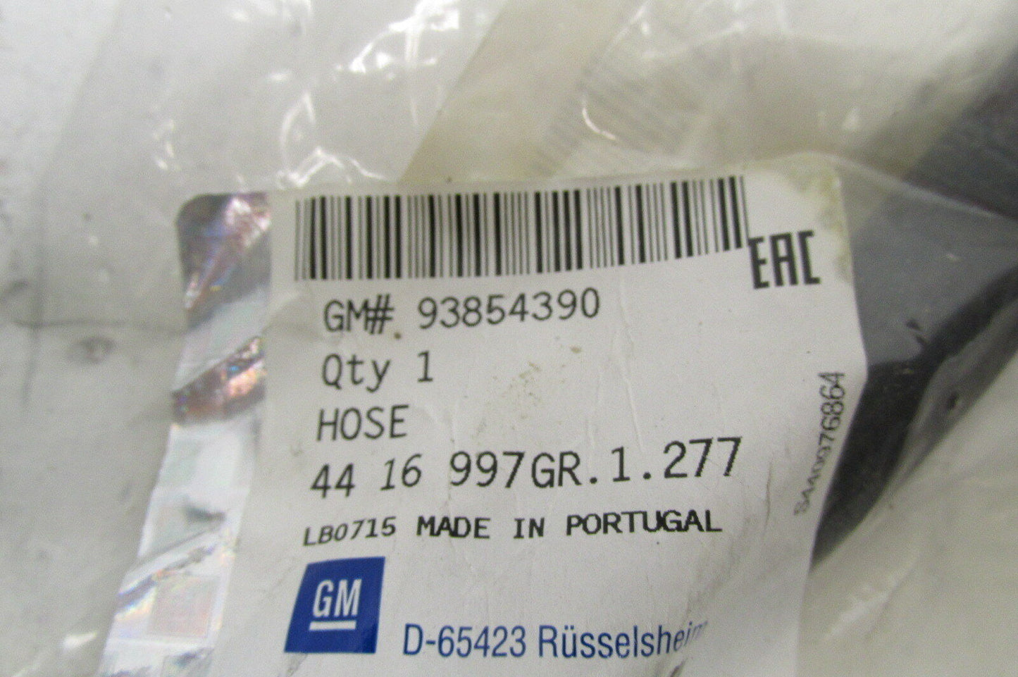 Wasserschlauch Opel Vivaro gm 93854390 original Schlauch Leitung