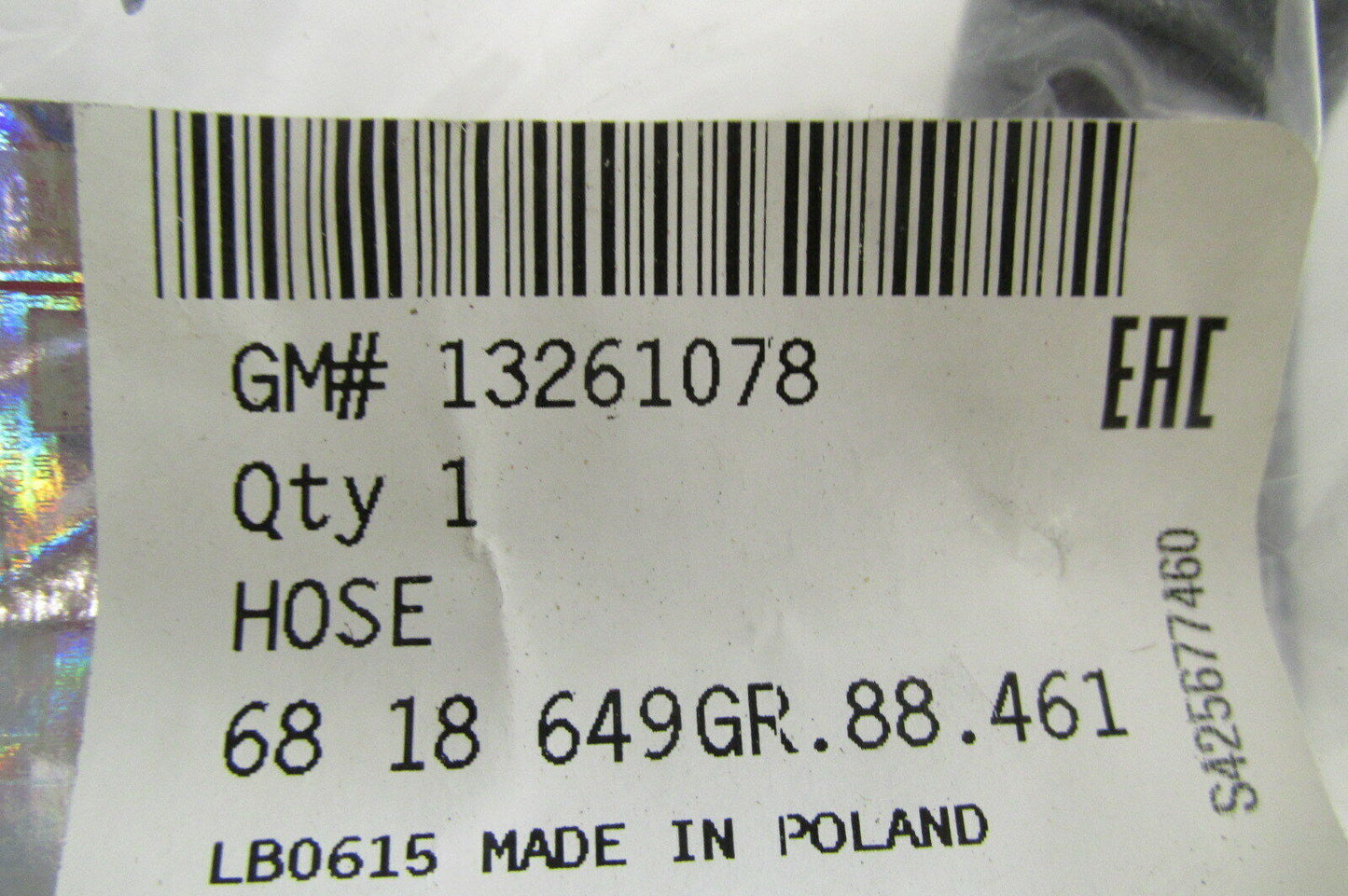 Heizungsschlauch Opel Corsa D 1,3 CDTI gm 13261078 original Schlauch Heizung