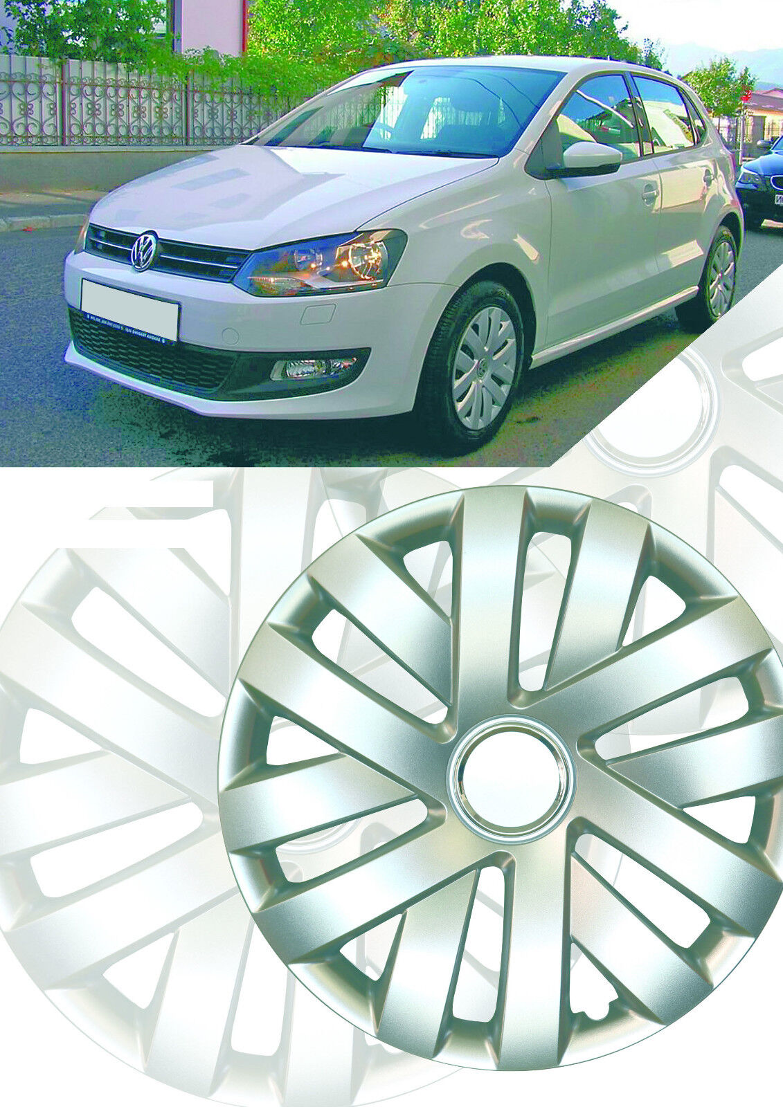 15 Zoll Radkappen Radzierblenden Raddeckel passend für VW Polo