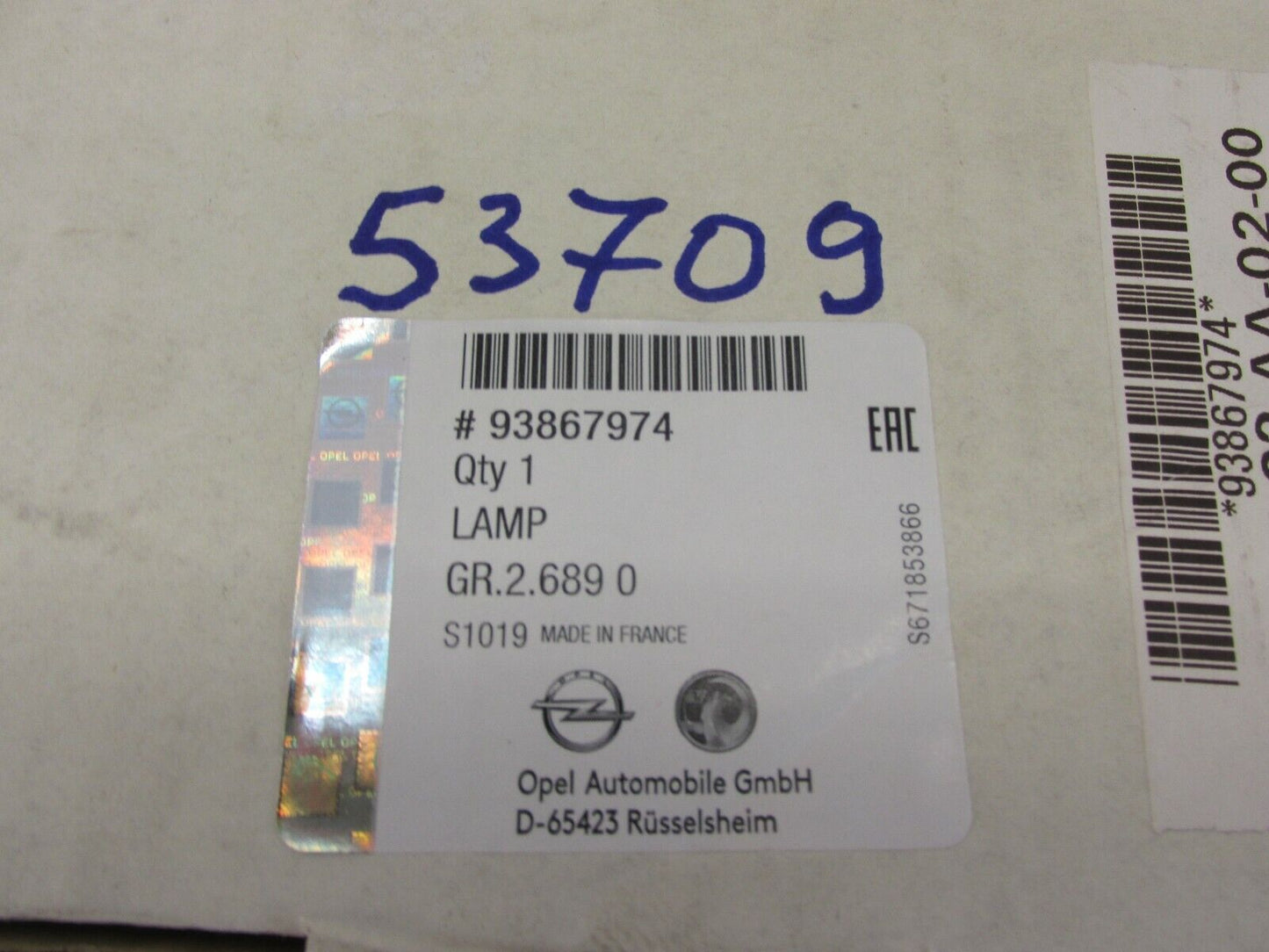 Neu original HECKLEUCHTE hinten links Opel VIVARO B COMBI 93867974