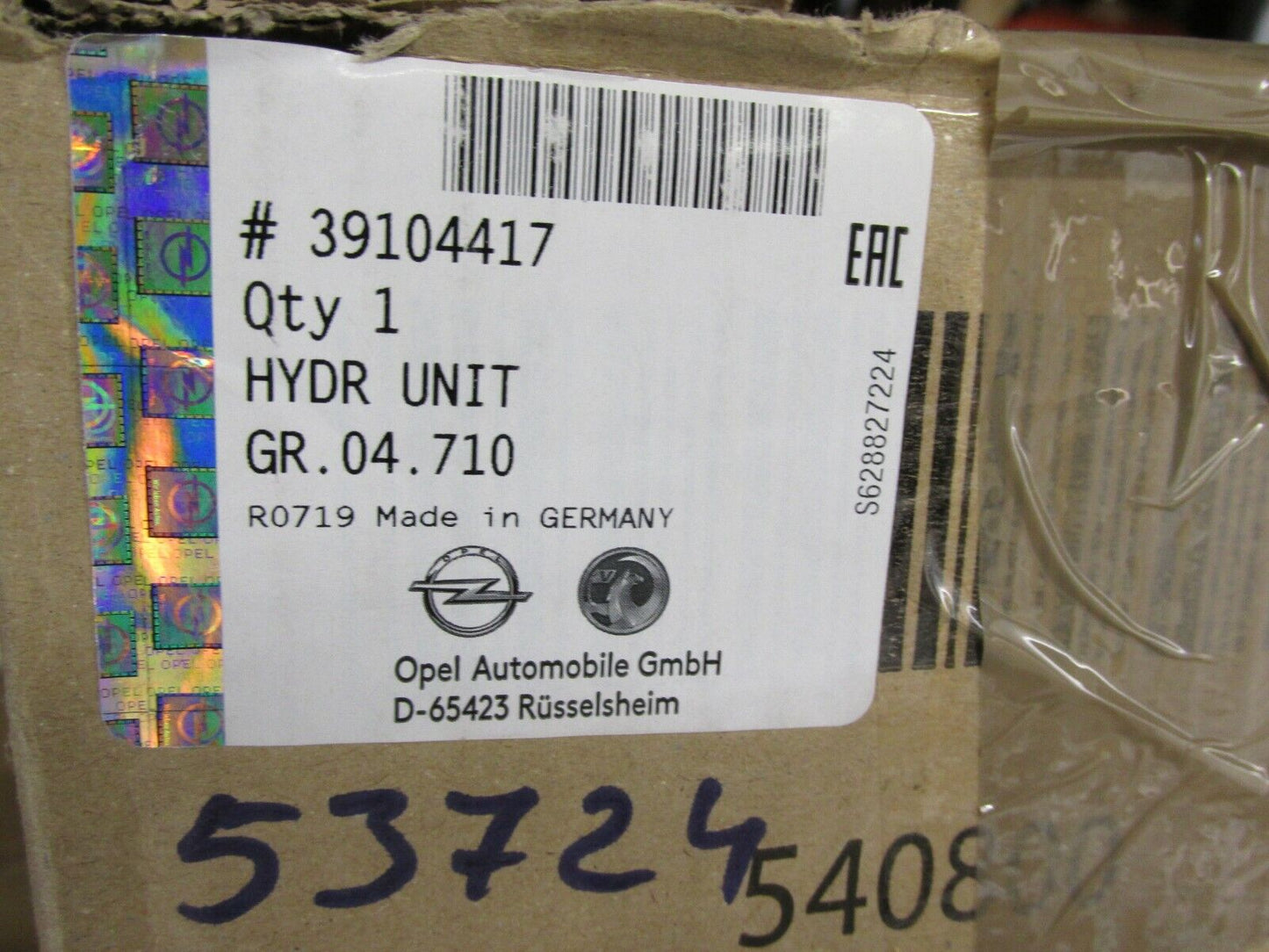 Neu original Hydroaggregat Hydraulik Block Opel Astra K Kombi 39104417
