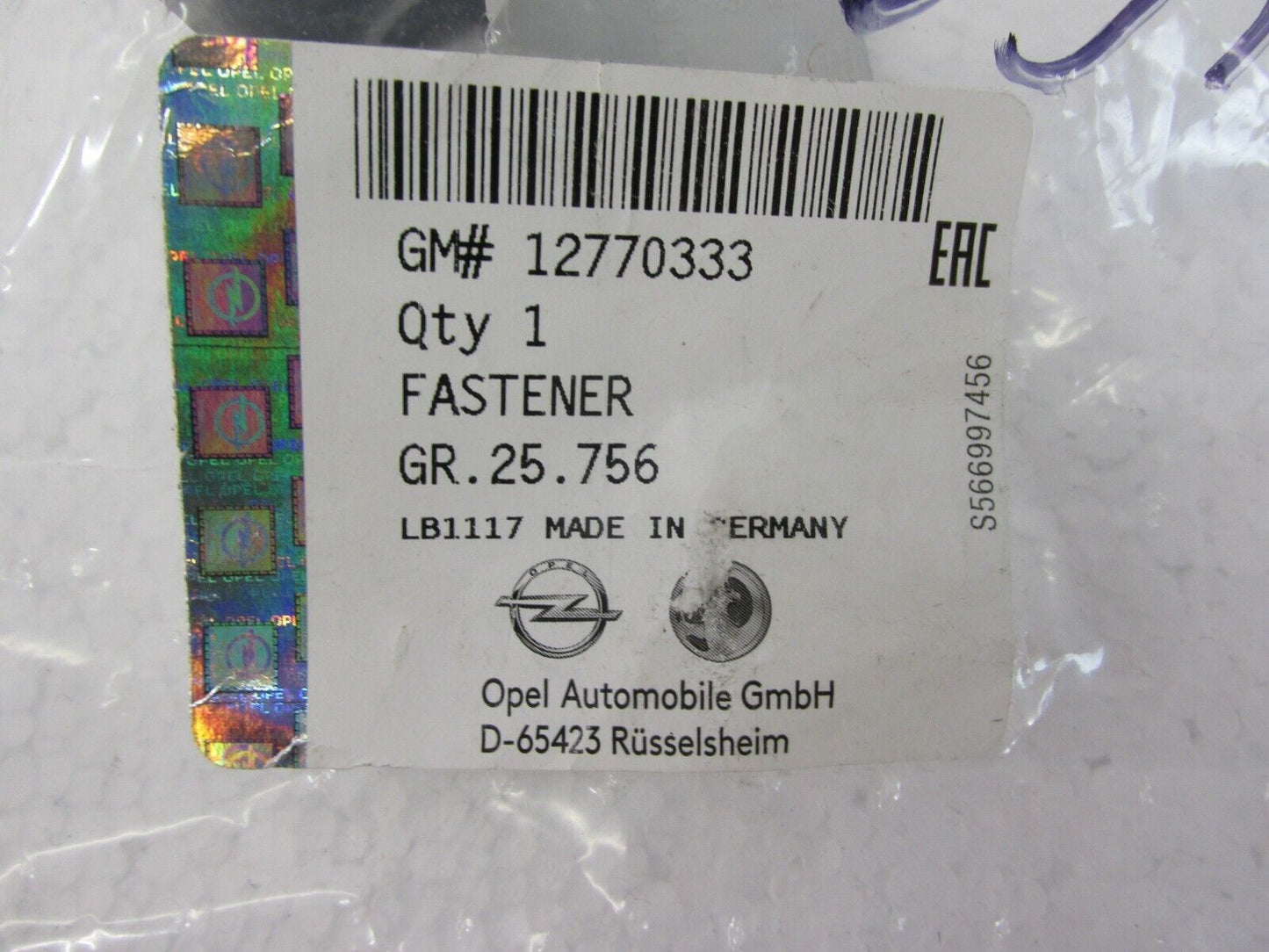 original Opel Astra J Befestigung Einparkhilfehalter vorne Ersatzteile 12770333