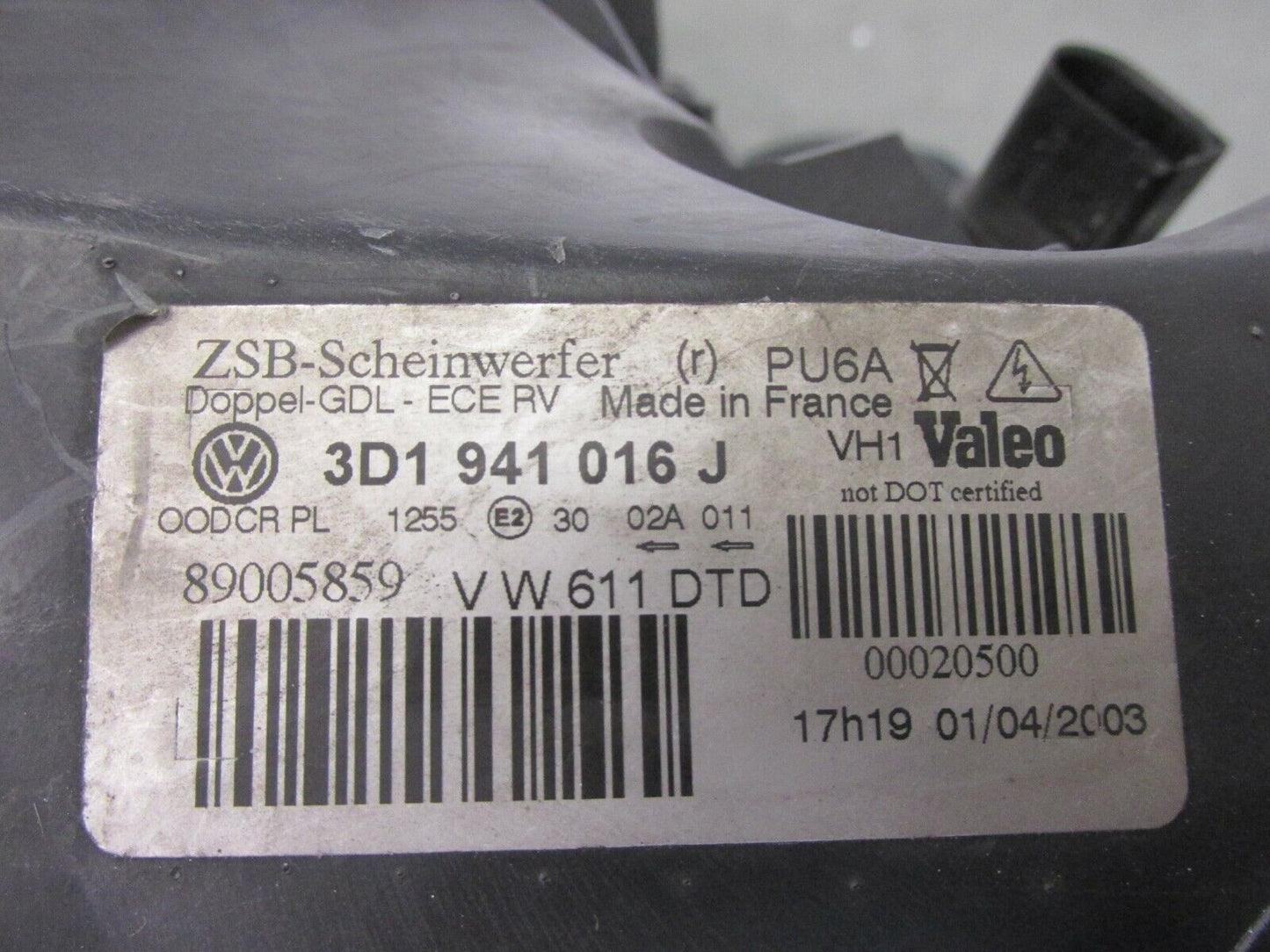 VW PHAETON Scheinwerfer Xenon vorne rechts Frontscheinwerfer original 3D1941016J