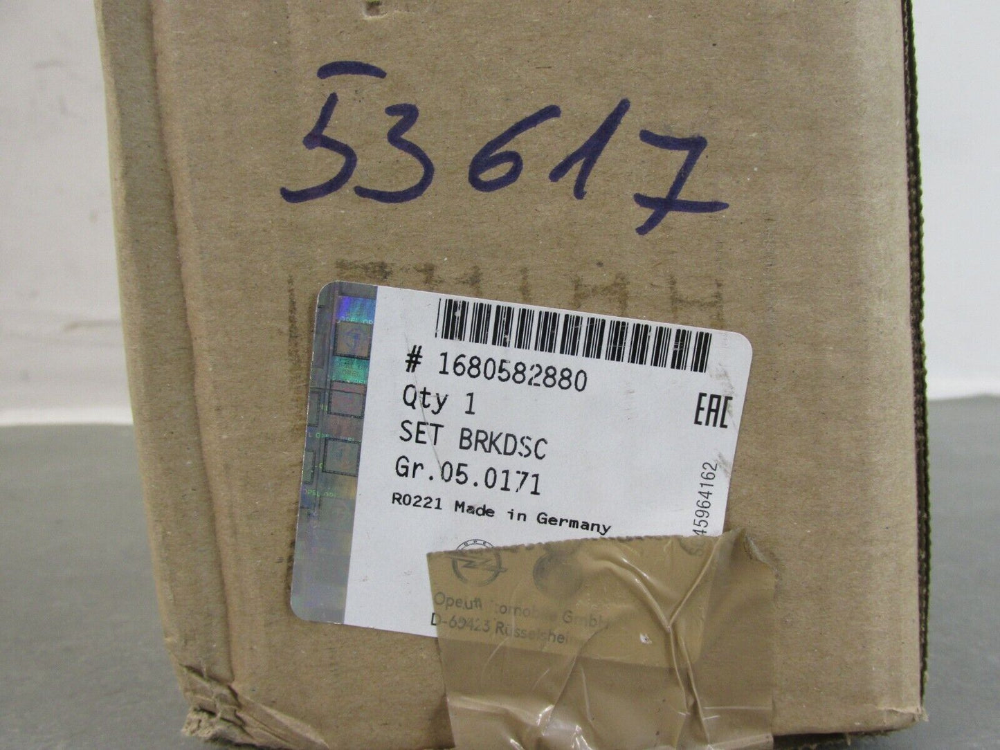 original Bremsscheibe Beläge Opel Corsa E Vorne 11680582880