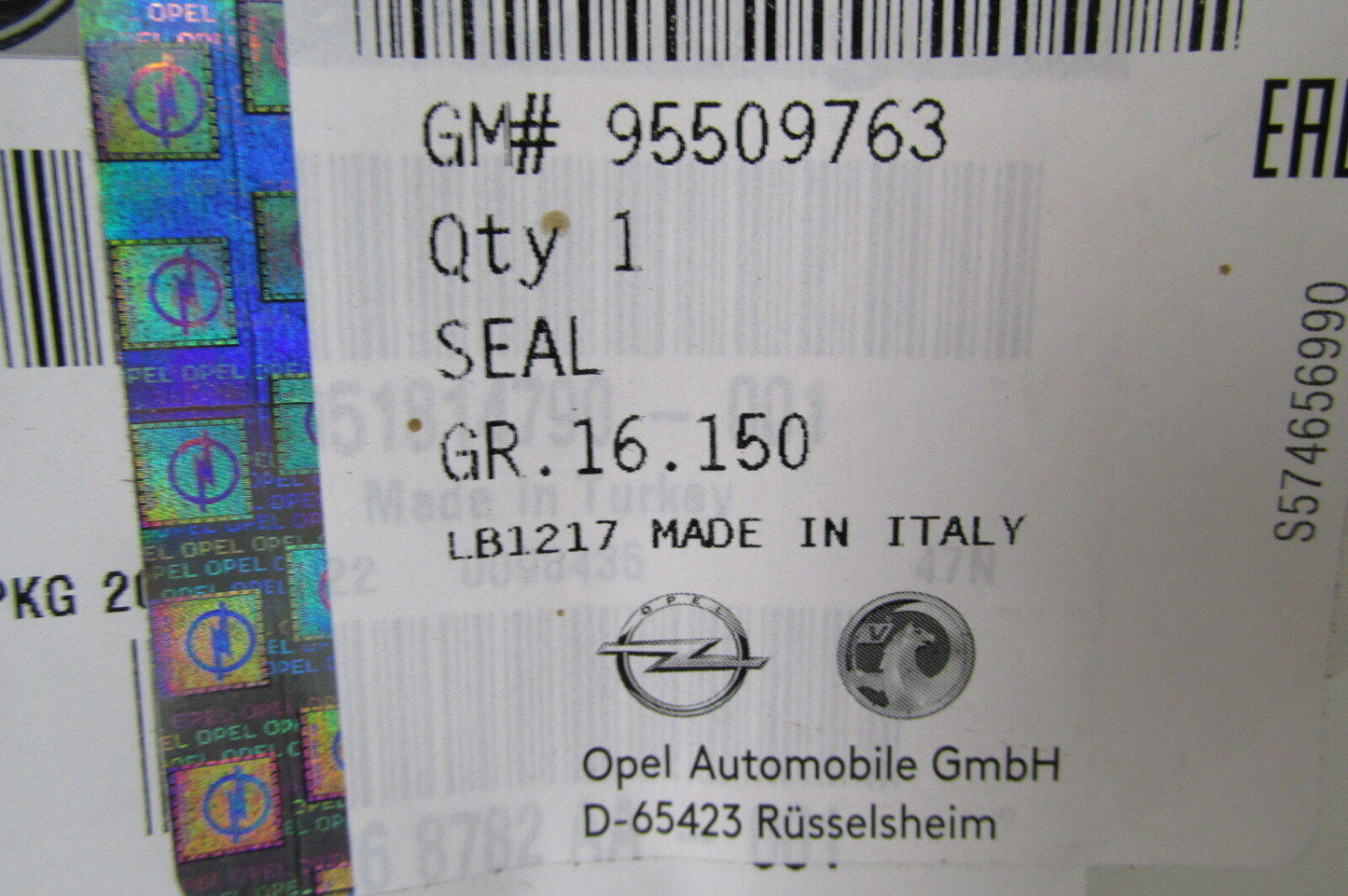 Dichtung Fenster Schiebetür hinten rechts Opel Combo D gm 95509763 original