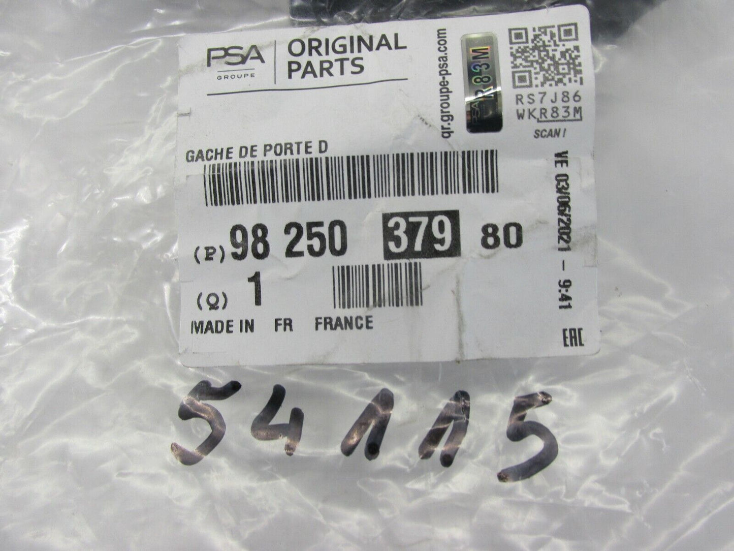 original Opel Schliessbuegel PSA Citröen Peugeot 9825037980