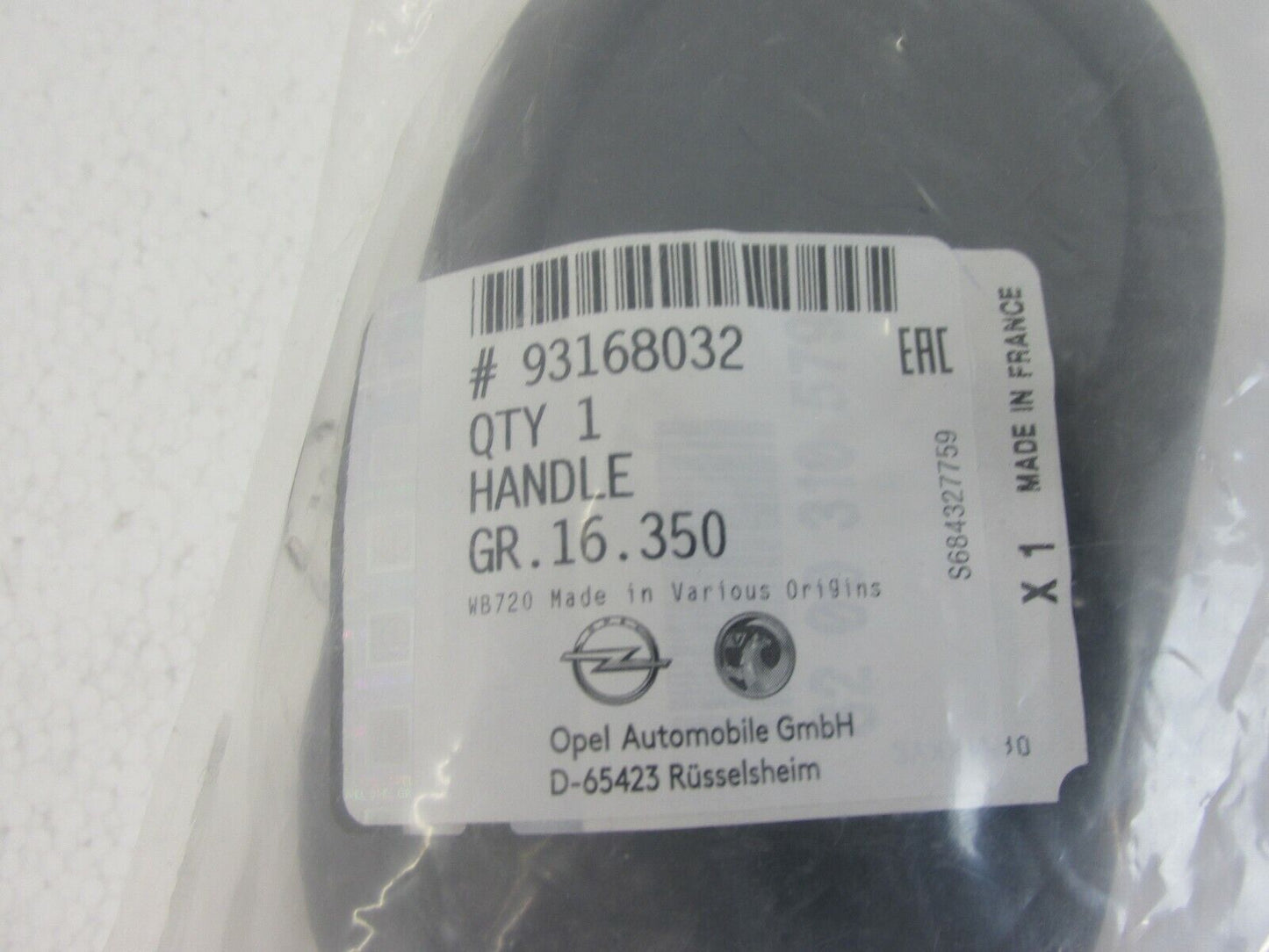 original Opel MOVANO GRIFF INNEN TUERINNENBETAETIGUNG LINKS Ersatzteile 93168032