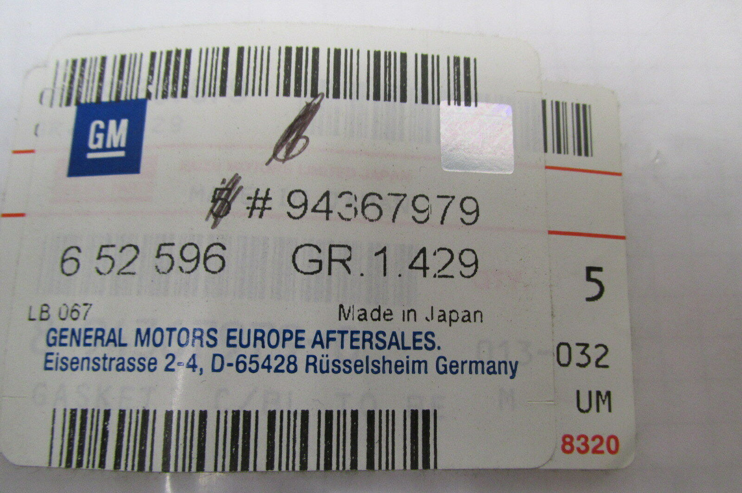 original DICHTUNGSÖLWANNE OPEL CORSA B KADETT CORSA A VECTRA A 94367979