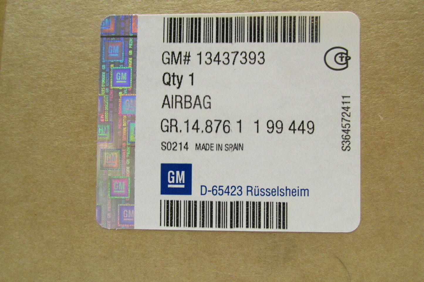 Sitzmodul Opel Meriva B vorne rechts gm 13437393 original