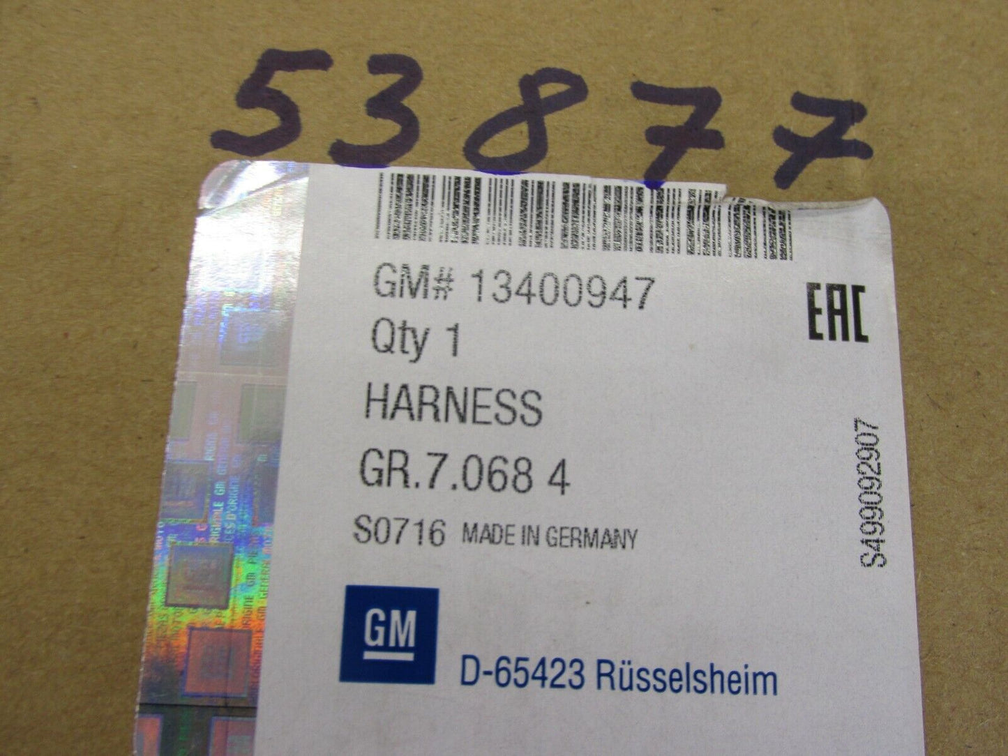 neu original Opel Kabelsatz Anhängerkupplung 2600853 - 13400947