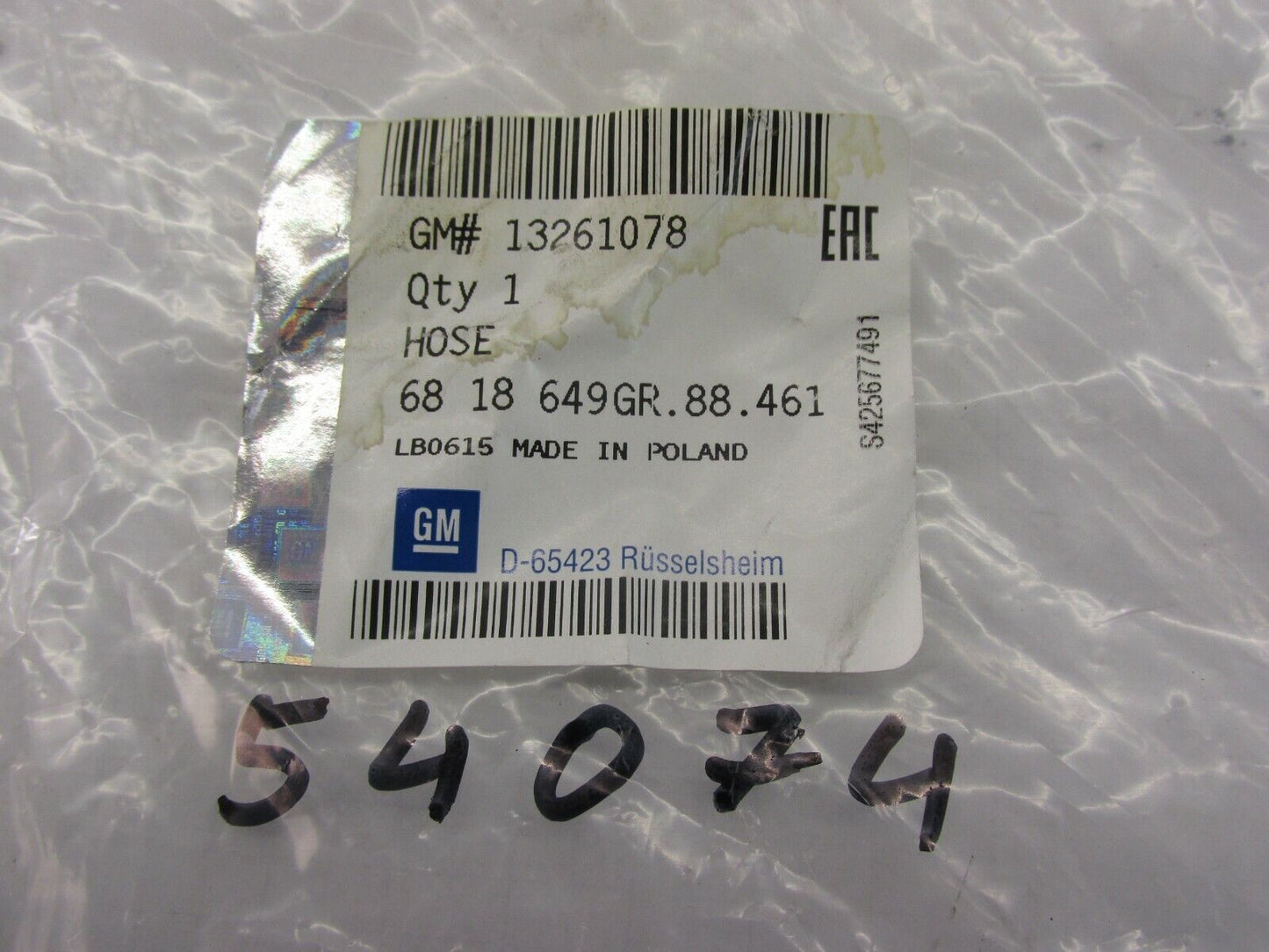 Neu original KÜHLMITTEL SCHLAUCH Opel Corsa D 13261078