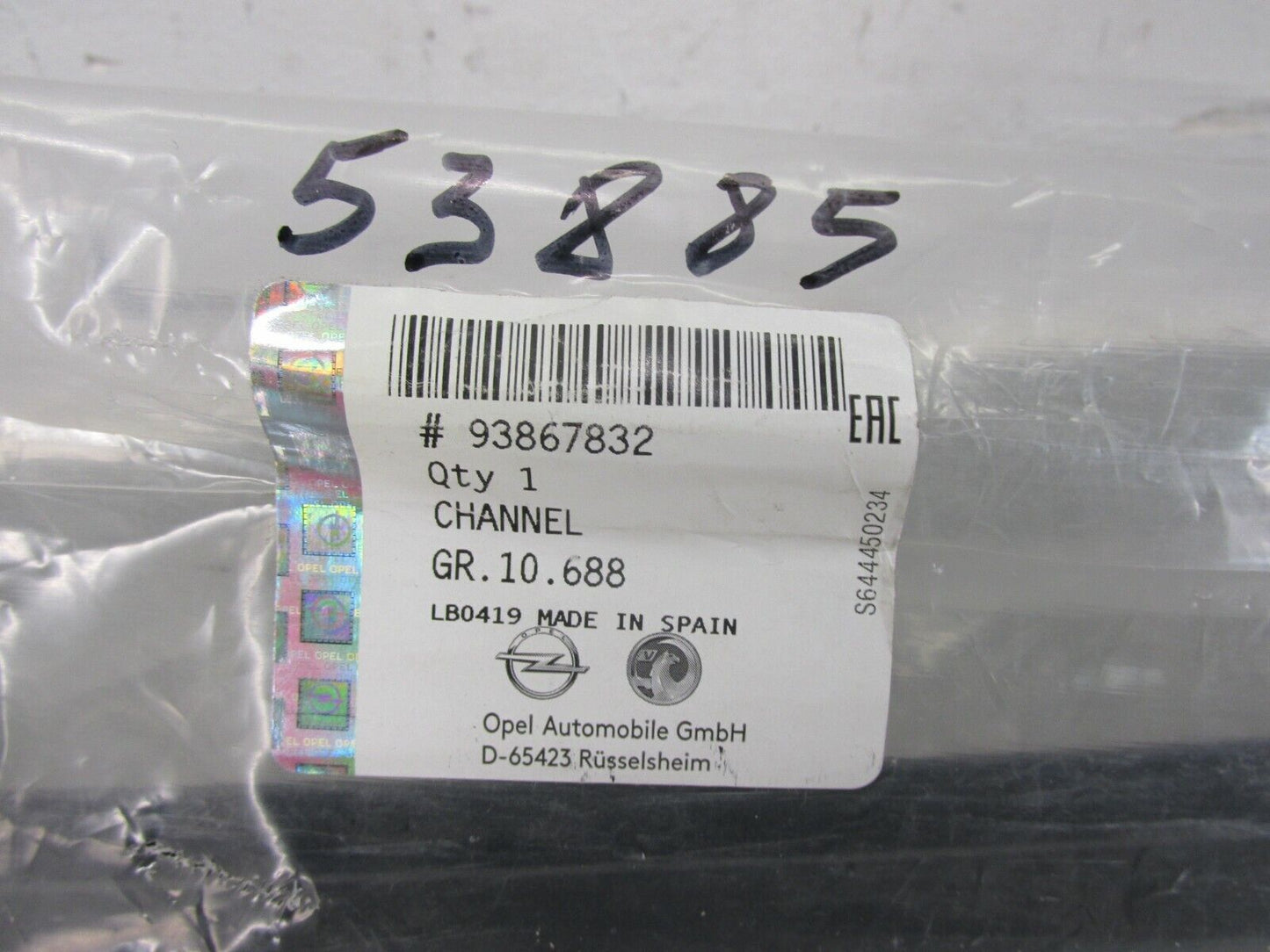 neu original Opel Vivaro B Führungsschiene Links Fensterschiene 93867832 4422520