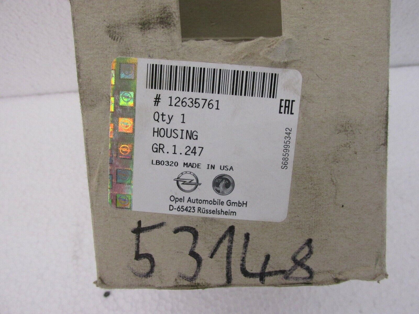 original Opel THERMOSTATGEHAEUSE Ersatzteil 12635761