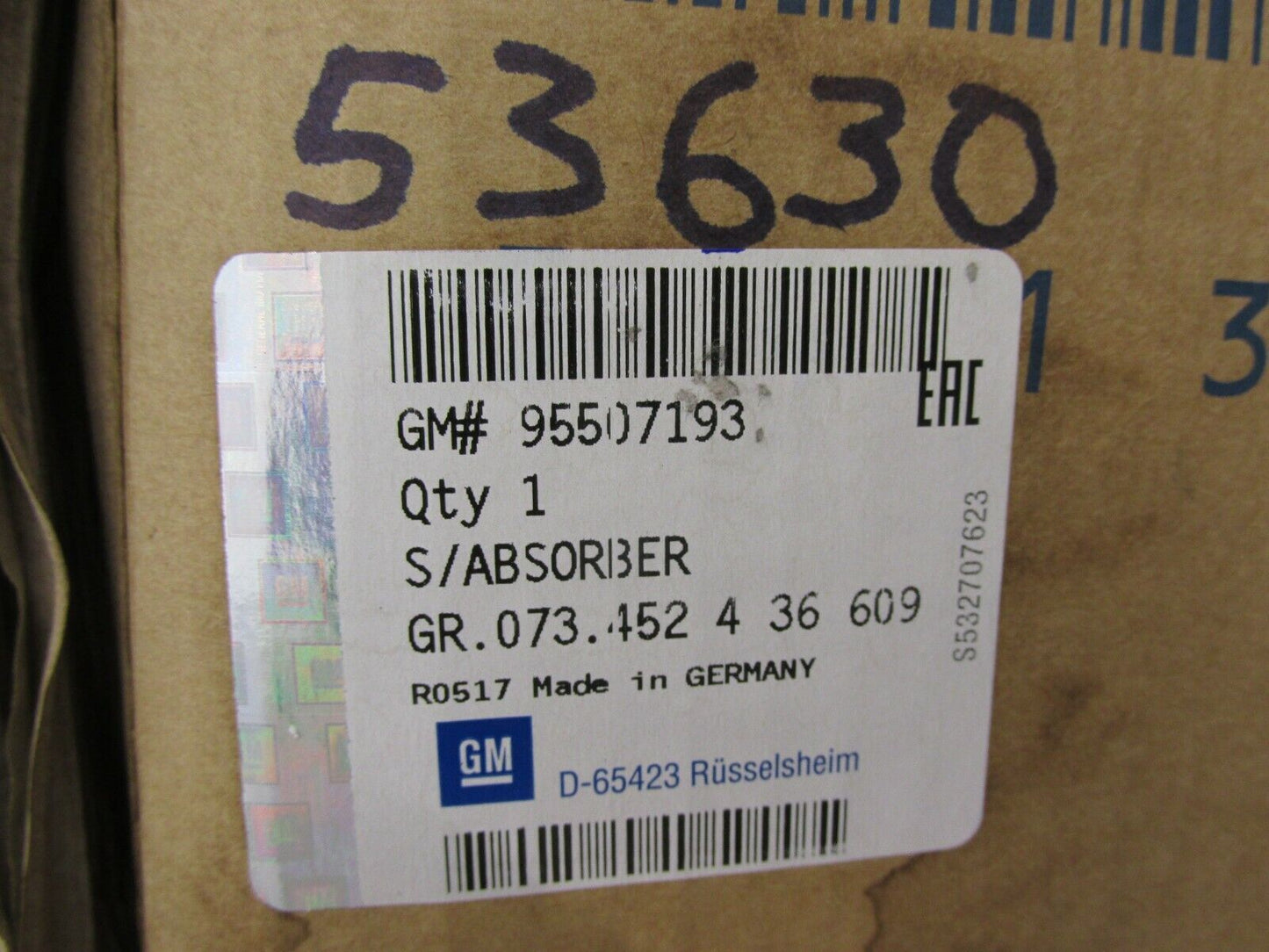 original STOSSDÄMPFER HKPL HINTEN LINKS Opel CORSA D 95507193