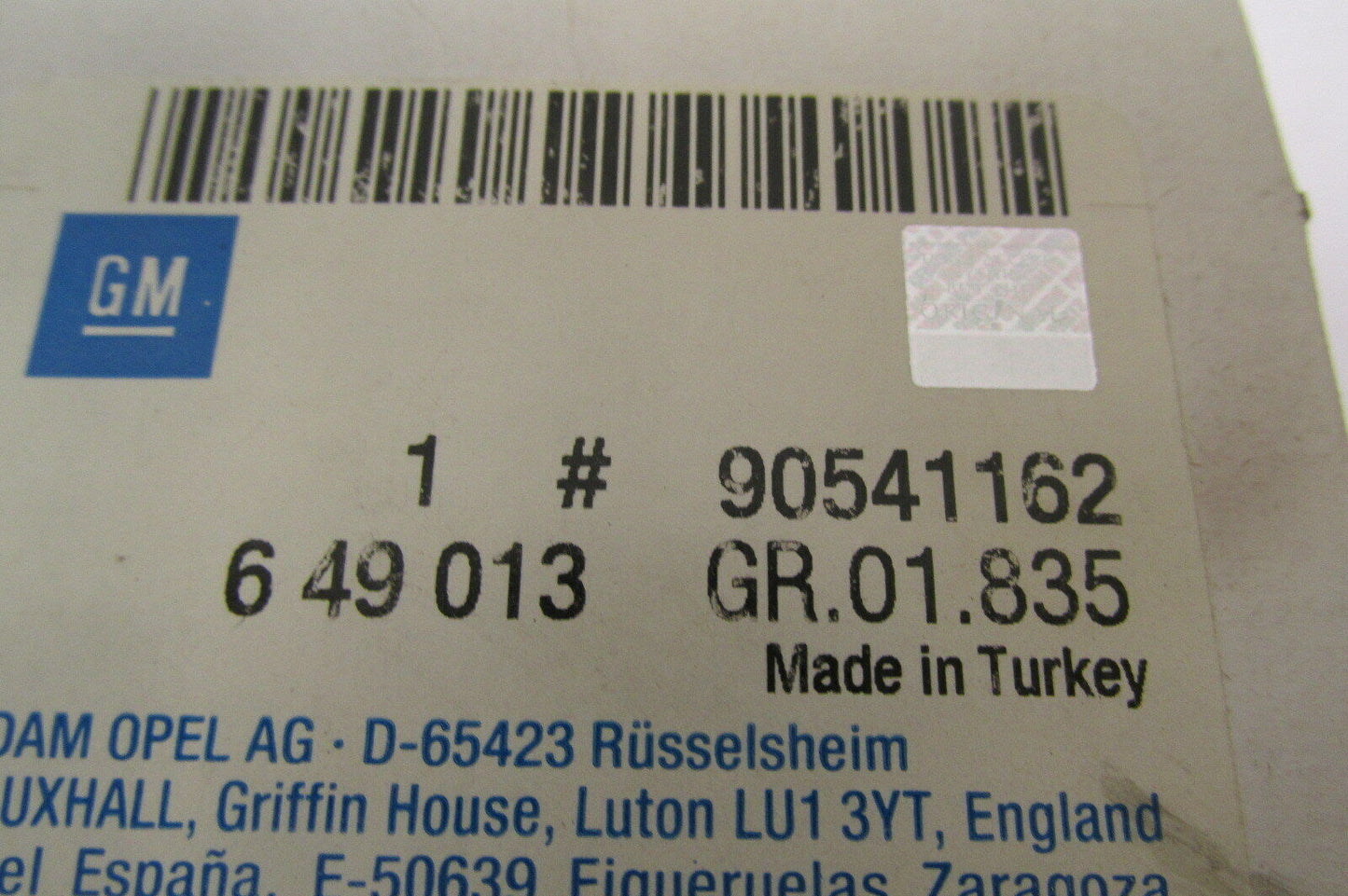 Opel ÖL FILTER 90541162