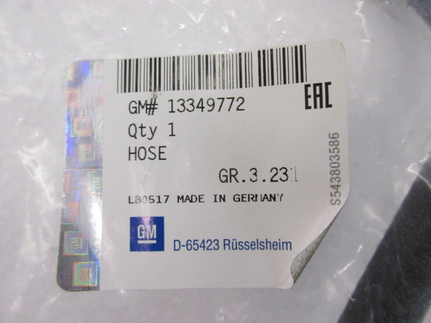 original Opel Zafira C Schlauch Kühlmittelrohr Ersatzteile 133449772