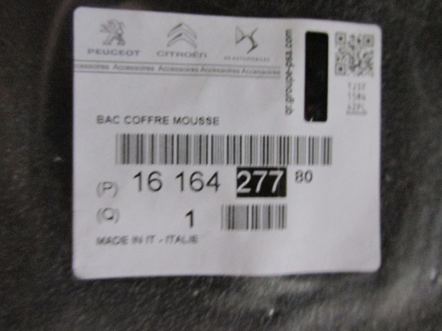 Original Citroen Schalenmatte - Citroen C3 III Facelfit Kofferraum 1616427780