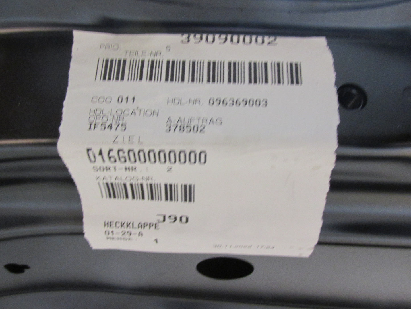 Opel CROSSLAND X neu original Heckklappe Kofferraumtür Kofferraumklappe 39090002