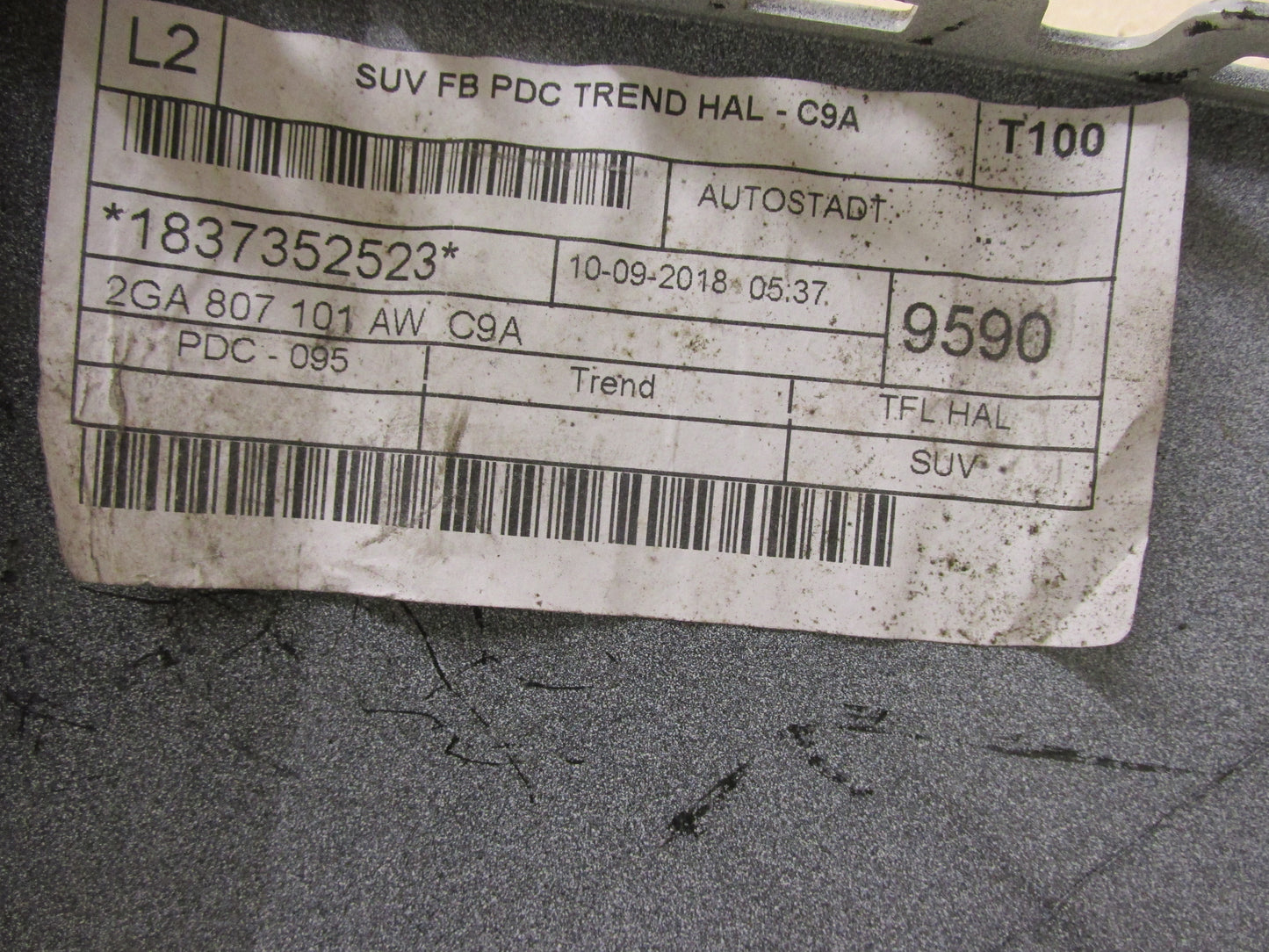 Original Stoßstange Hinten Heckschürze Volkswagen T-ROC 2GA 807 221 2xPDC