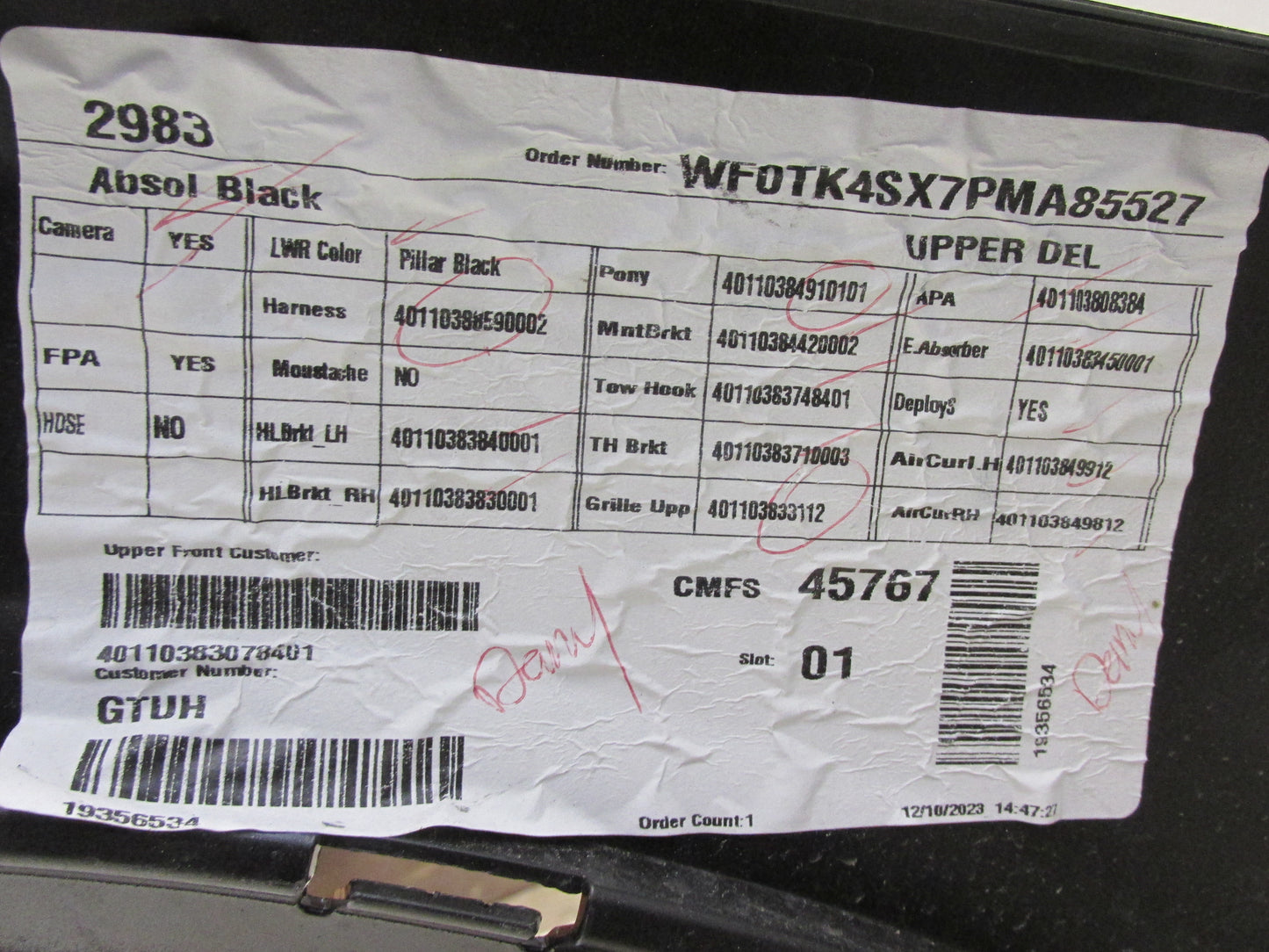 Ford Mustang Mache-E GT Stoßstange vorne Stoßfänger LK9B - 17E 888 BA