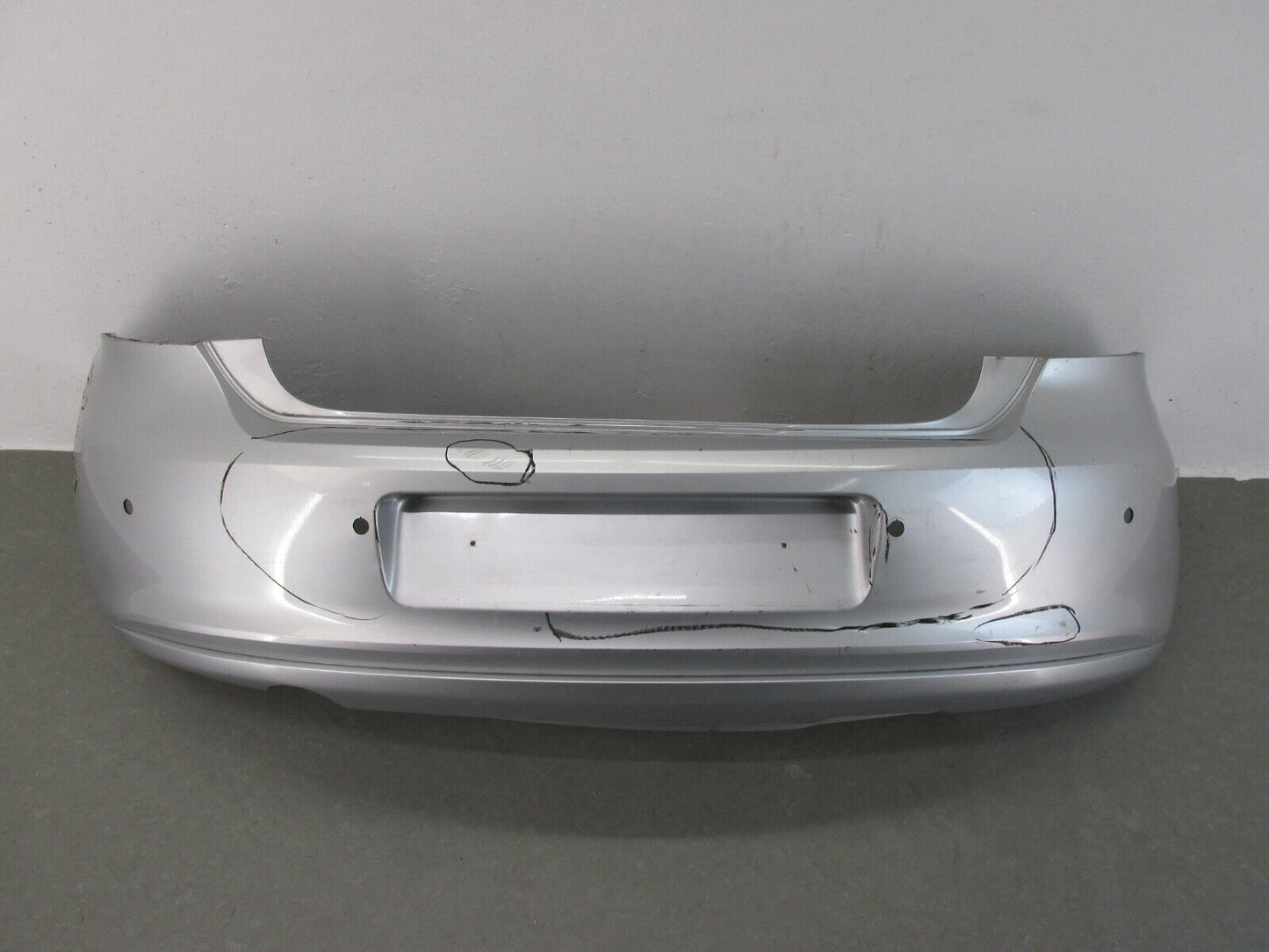 VW Polo 6R Stoßstange Stoßfänger Heckschürze Hinten original 6R6807421BK  PDC