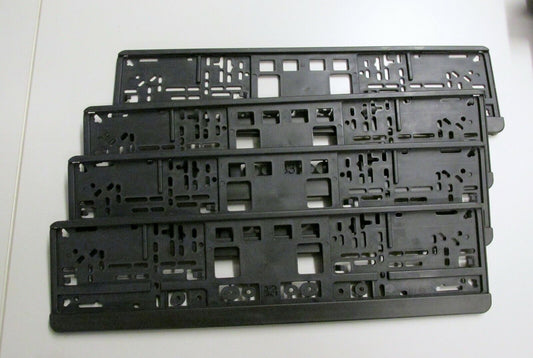 4x Kennzeichenhalter  schwarz & neutral / blanco Kennzeichenhalterung
