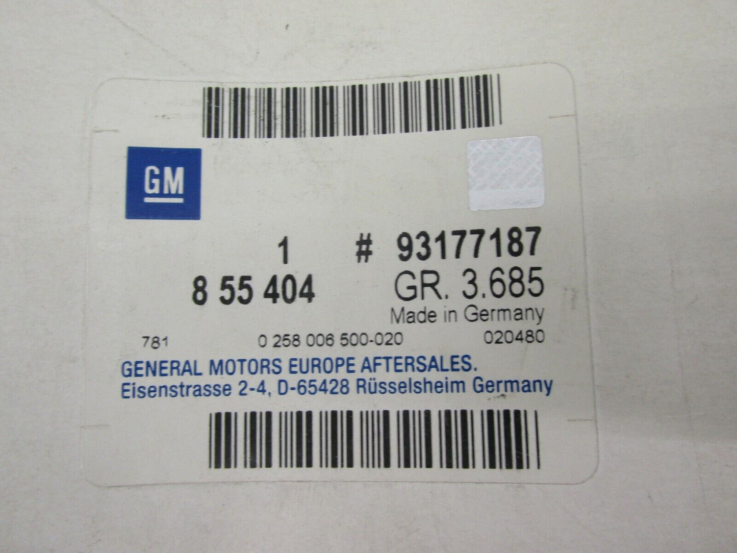 Opel Corsa C Motor 1,0 original Lambdasonde  93177187