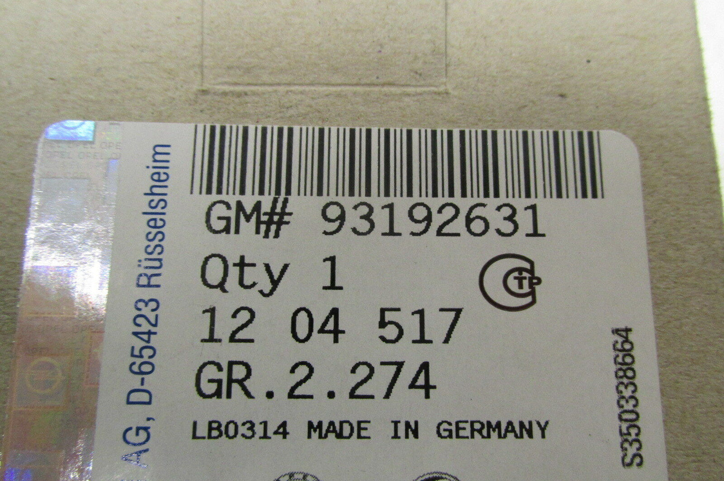 neu Generatorfreilauf Riemenscheibe Generator Opel GM 93192631 original